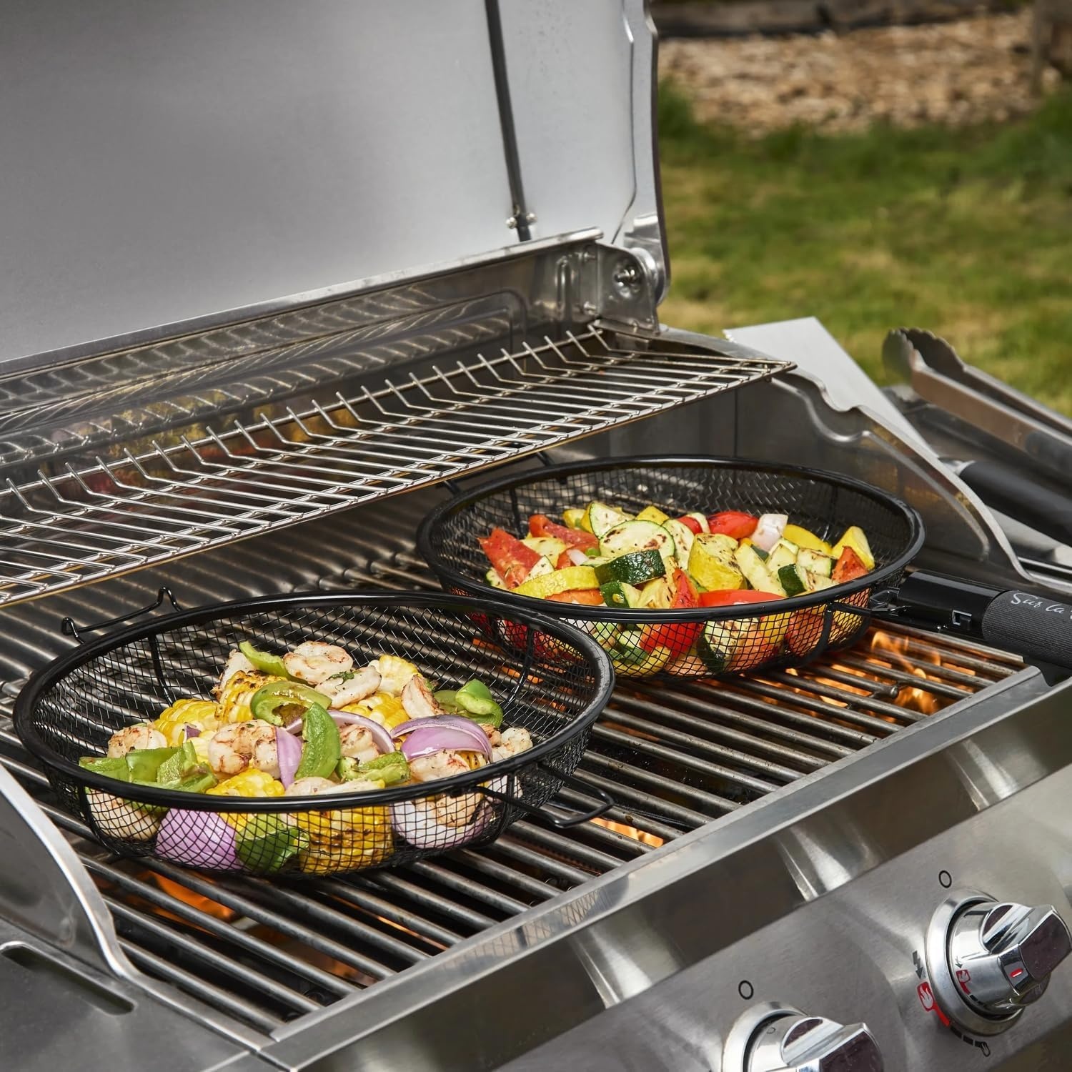 image:imageSur La Table 3in1 Nonstick Grill Basket Black