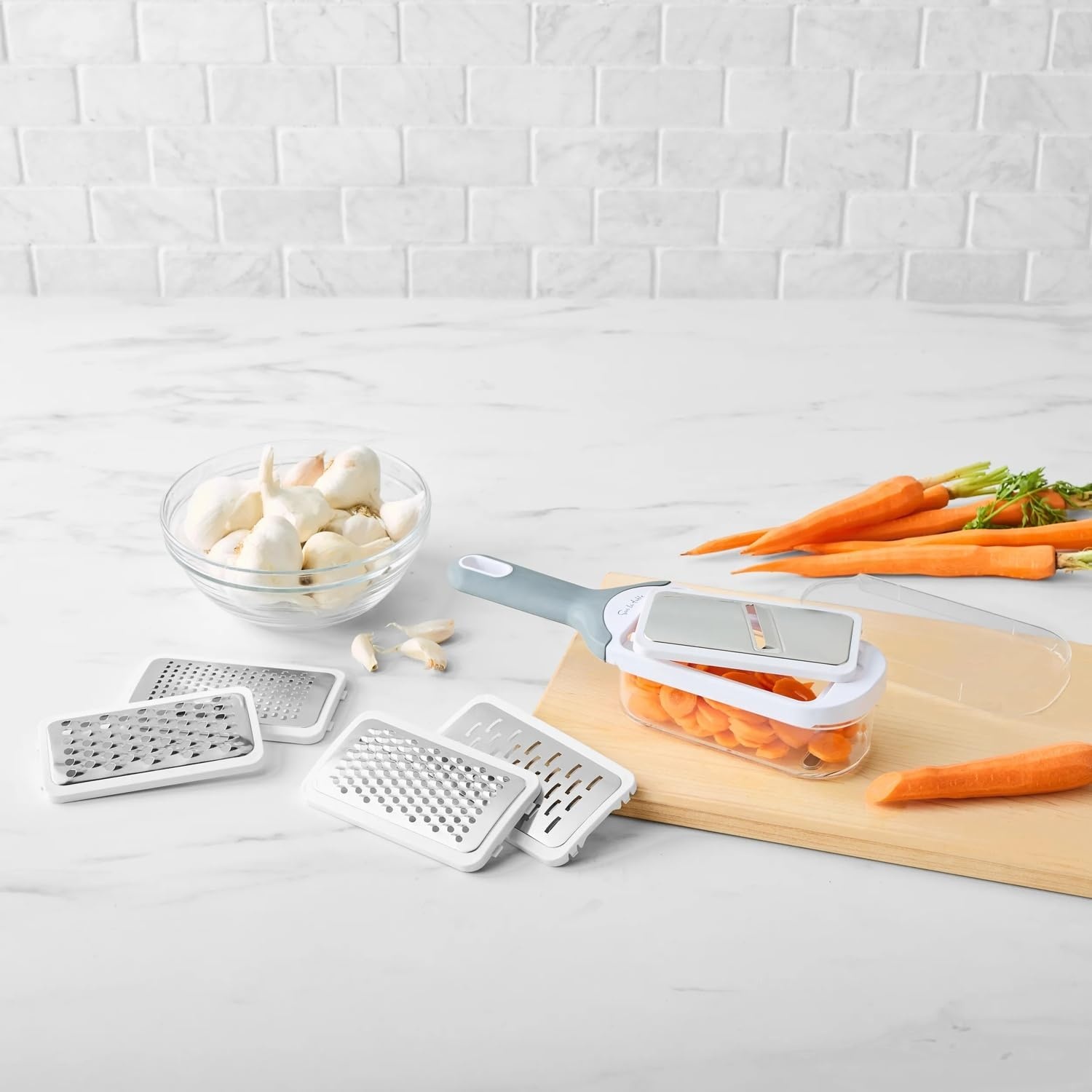 image:imageSur La Table 5In1 Grate amp Slice Set Five Interchangeable Grater and Slicer Blades for Cheese Vegetables and More