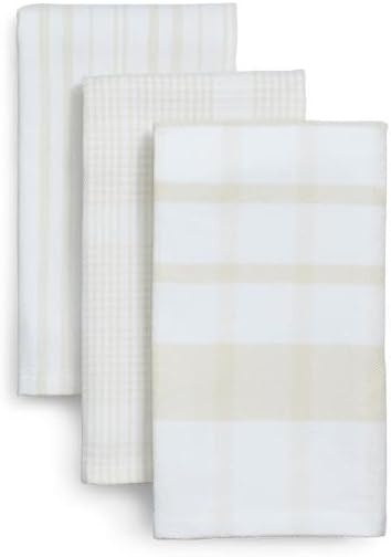 image:imageSur La Table Assorted Twill Kitchen Towels Blueberry Set of 3 Mixed Coordinating Prints in Rich Berry Tones for All Kitchen Tasks Set of 3Cool Gray