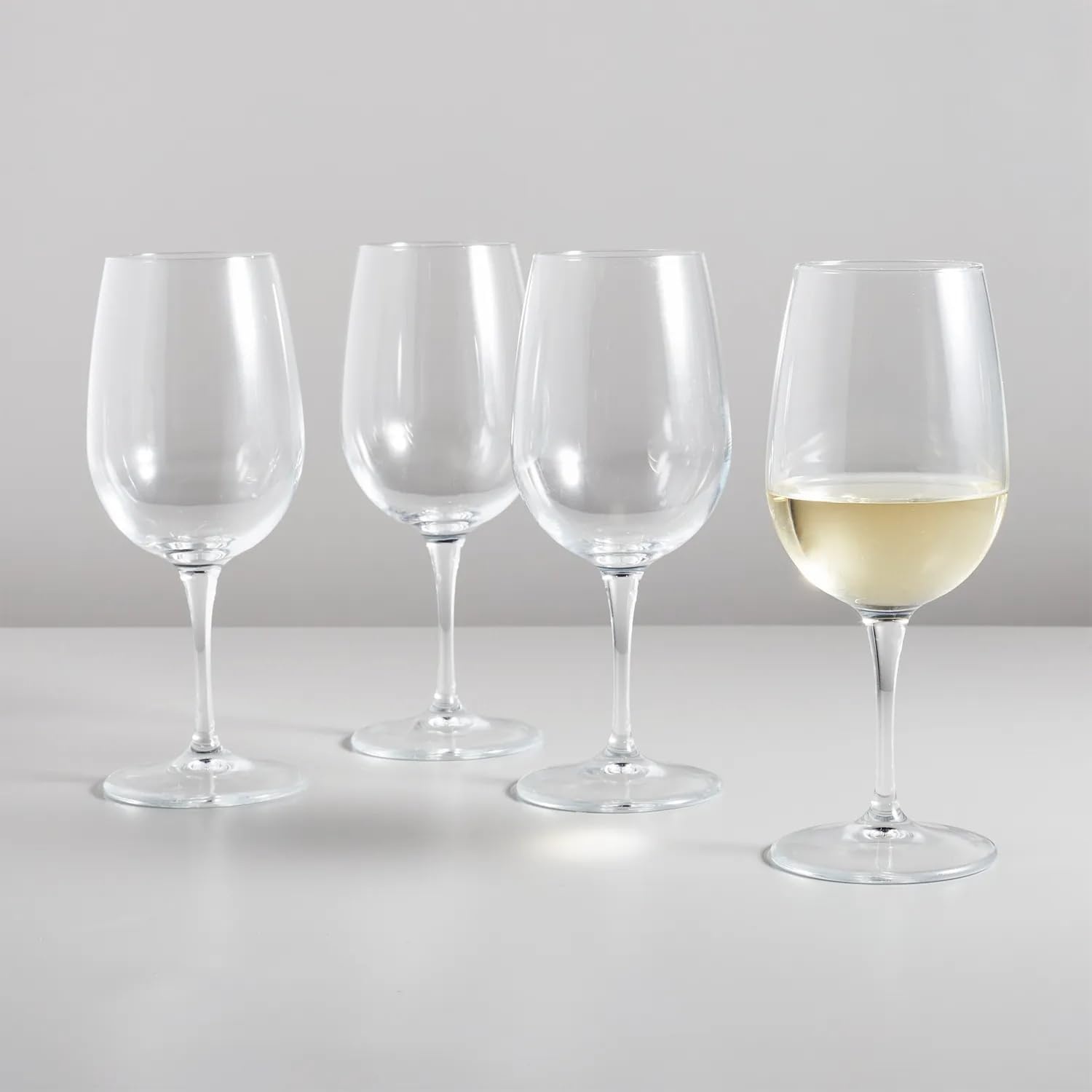 image:imageSur La Table Bistro White Wine Glasses Set of 4 Classic LargeBowl White Wine Glasses for Aromatic Whites and Everyday Service Set of 4