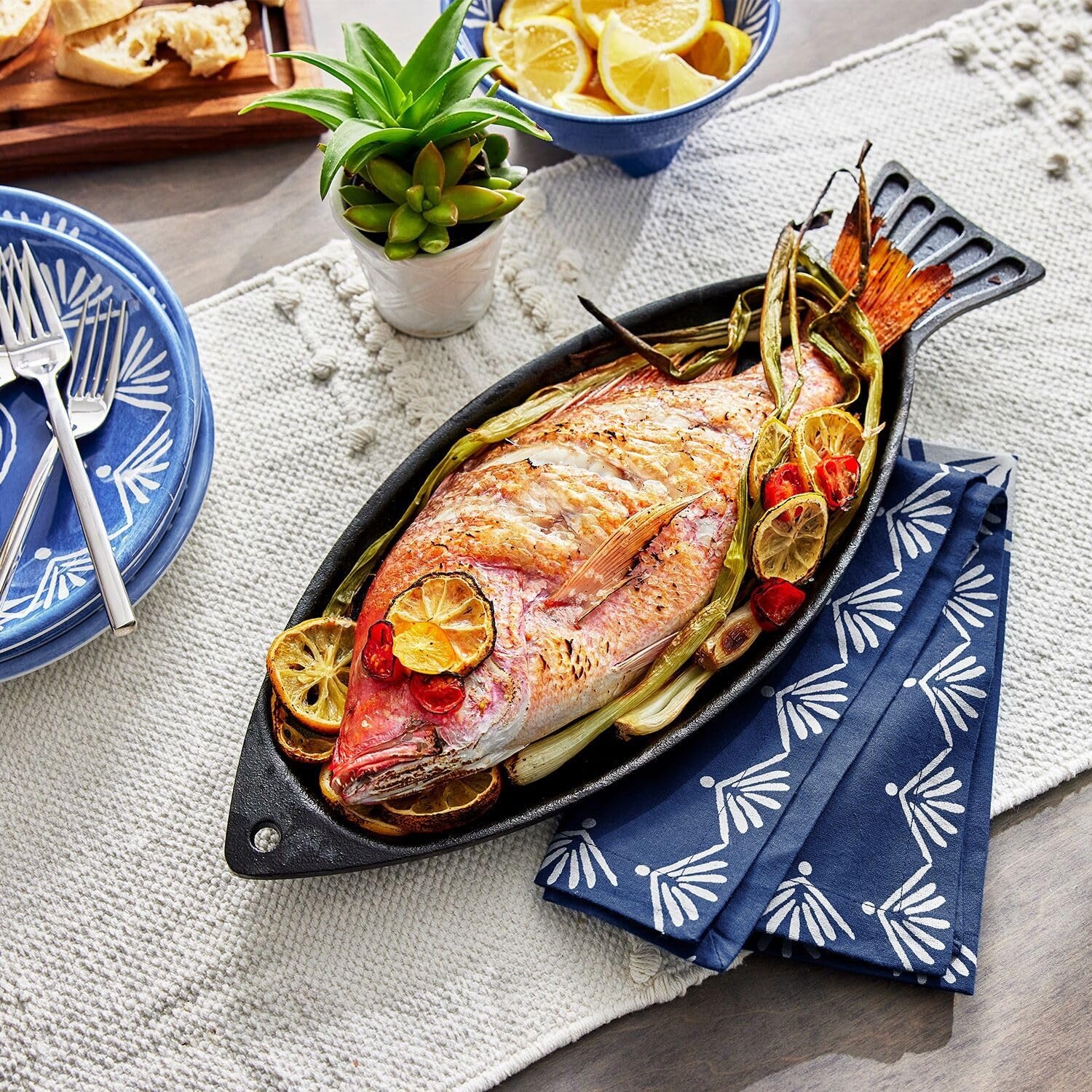 image:imageSur La Table Cast Iron Fish Pan Black