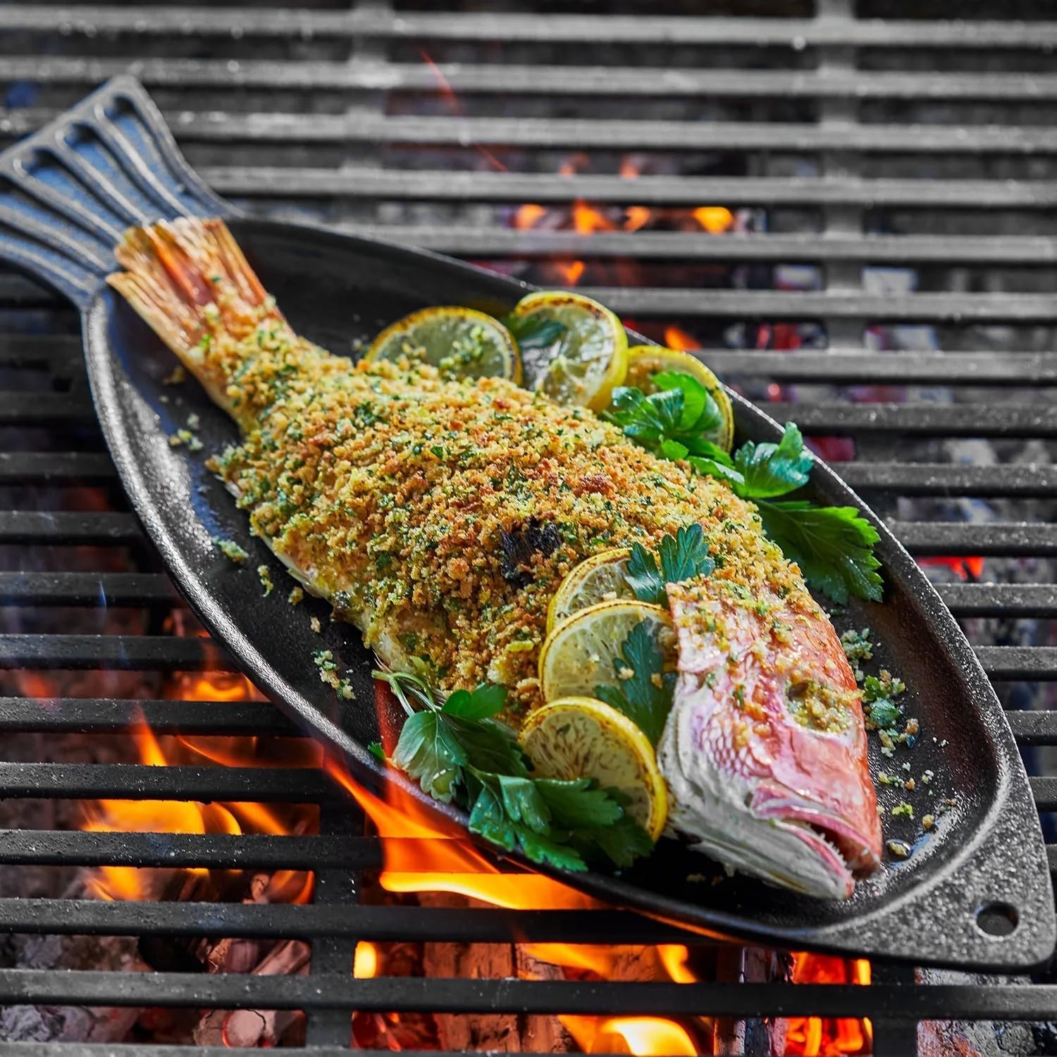 image:imageSur La Table Cast Iron Fish Pan Black