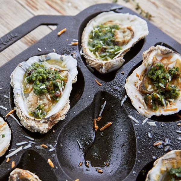 image:imageSur La Table Cast Iron Oyster Pan 12 Cavity Black