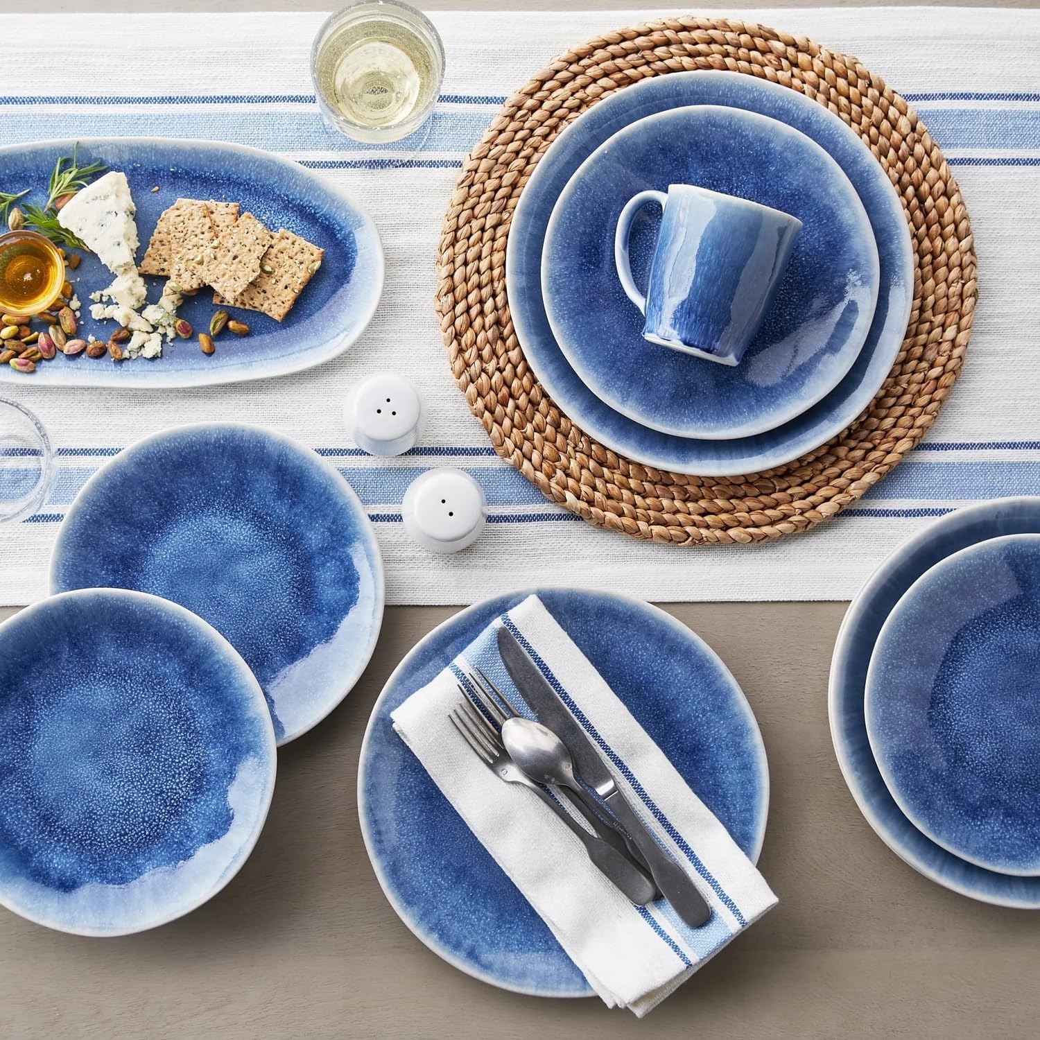 image:imageSur La Table Cloud Pasta Bowl WhiteBlue
