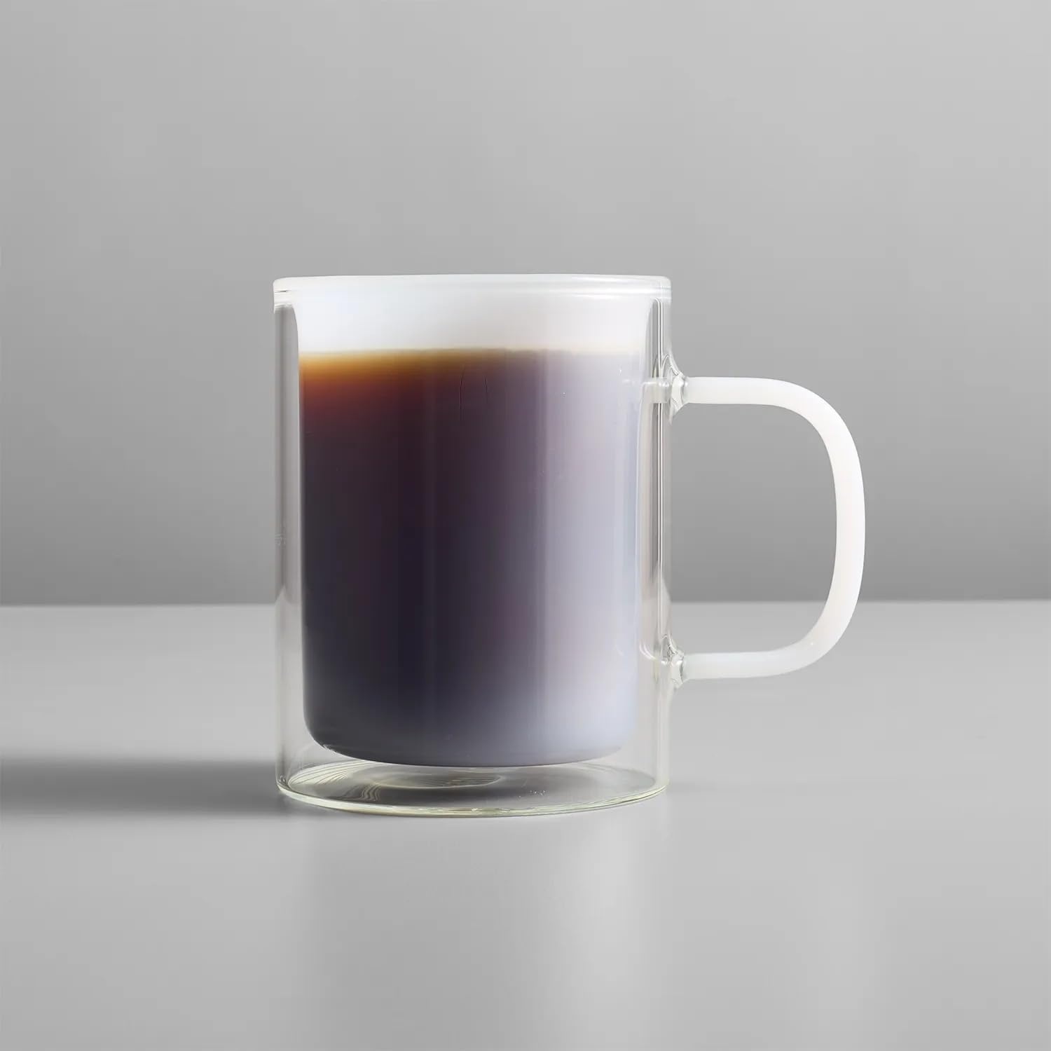 image:imageSur La Table Colored DoubleWall Mug White Insulated Borosilicate Thermal Mug That Keeps Drinks Hot and Hands Cool