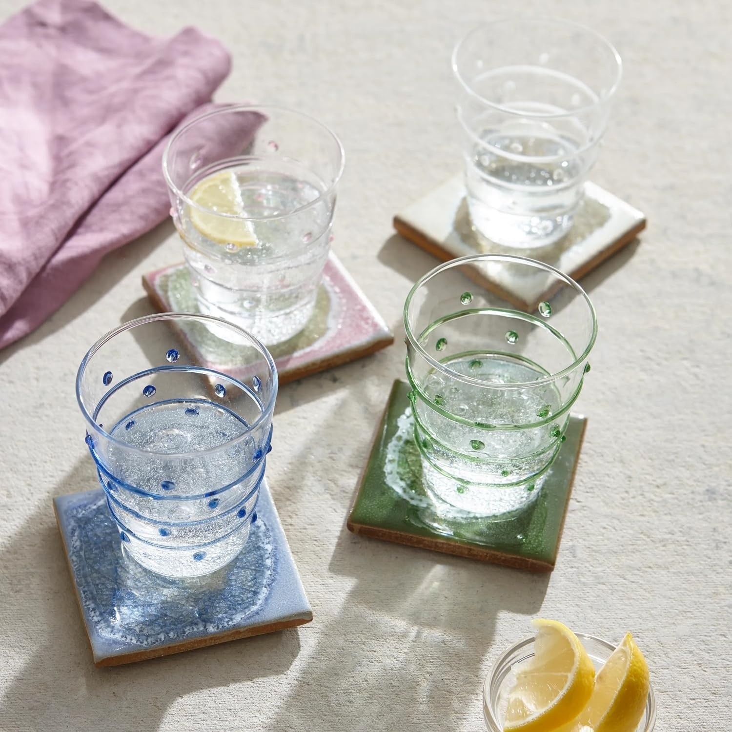 image:imageSur La Table Dot amp Dash Tumbler Green