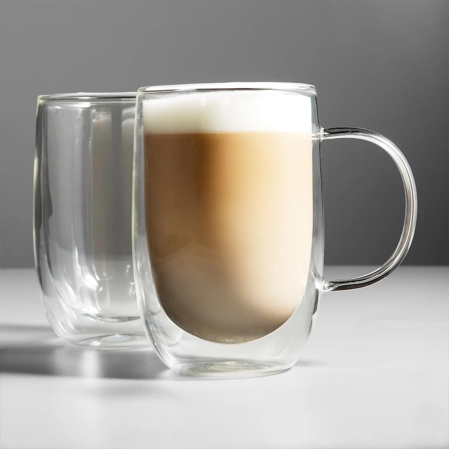 image:imageSur La Table DoubleWall Latte Glasses Set Of 2 Clear