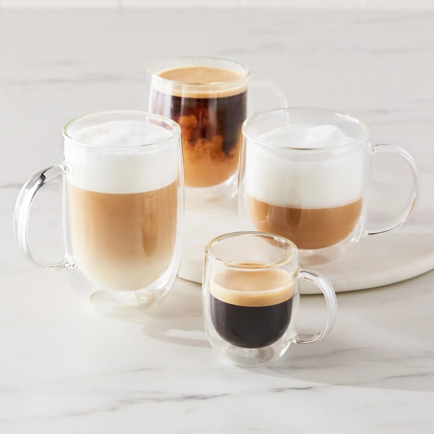 image:imageSur La Table DoubleWall Latte Glasses Set Of 2 Clear