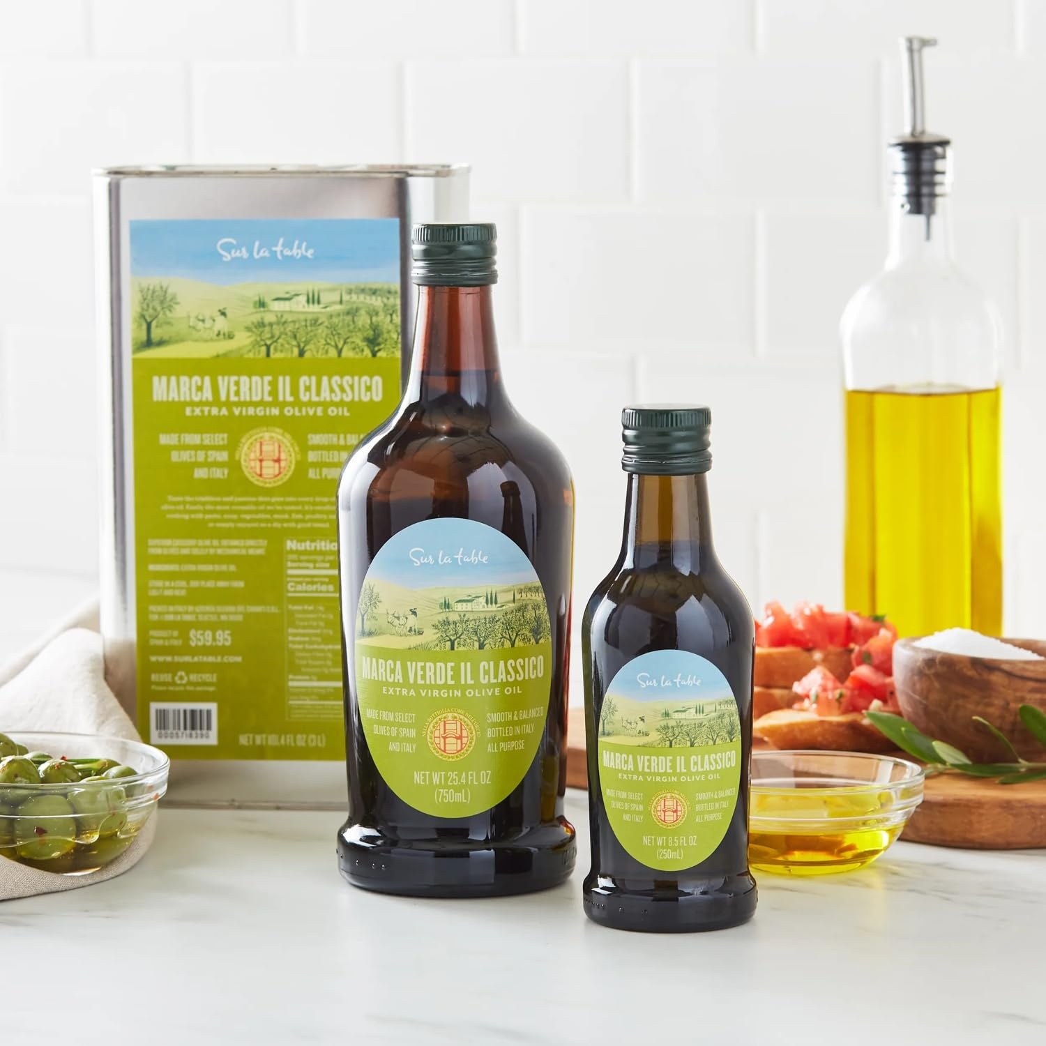 image:imageSur La Table Extra Virgin Olive Oil ColdPressed Italian Blend for Cooking Dressing and Finishing in a Large Format 3 Lsmall
