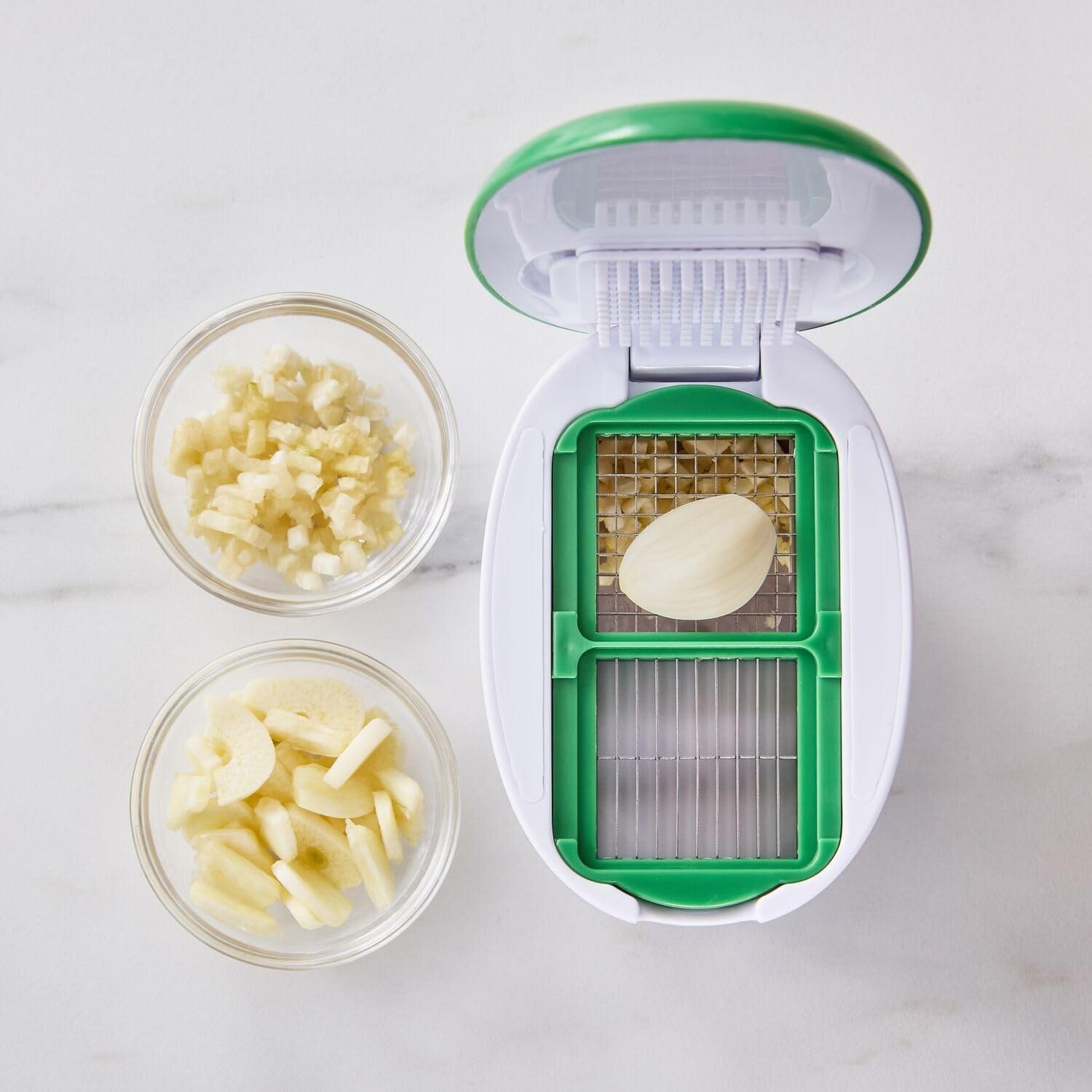 image:imageSur La Table Garlic Chop amp Slice Tool Green