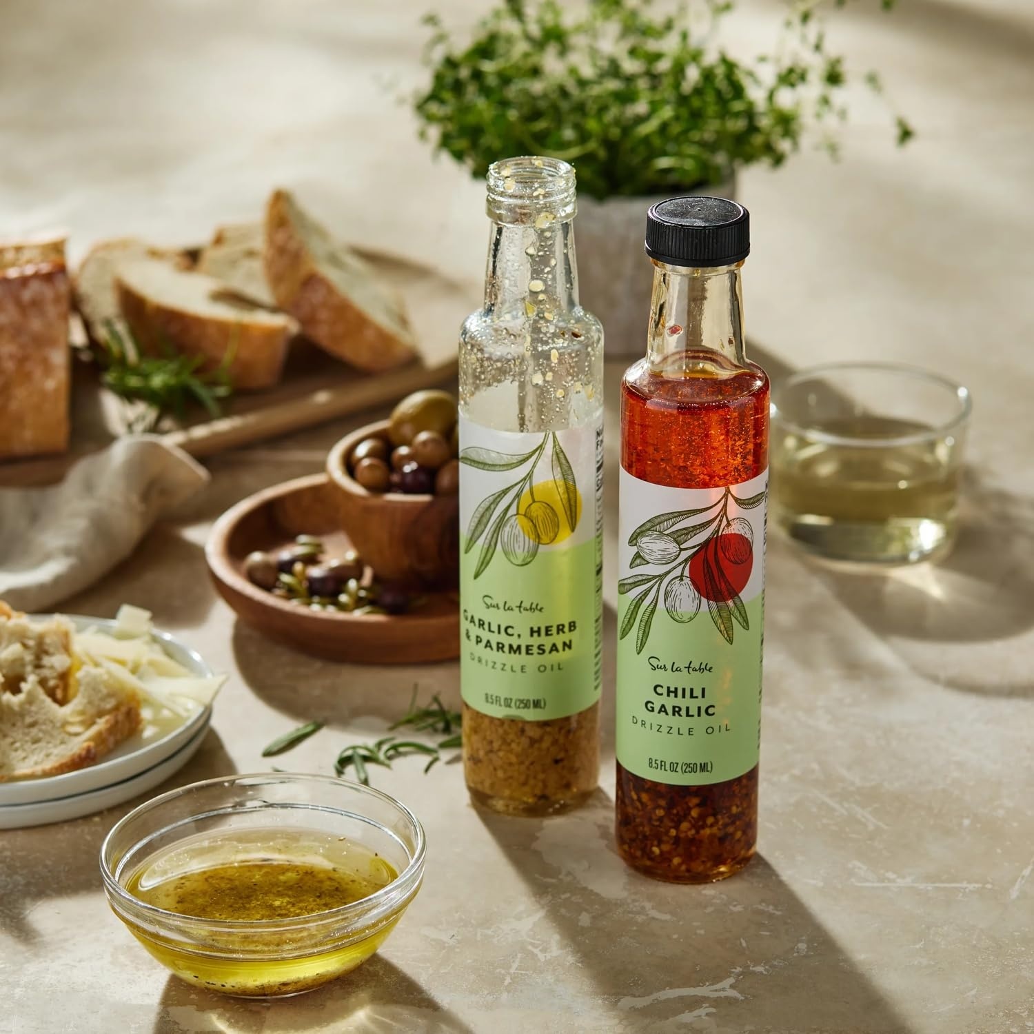 image:imageSur La Table Garlic Herb amp Parmesan Oil Drizzle Tan