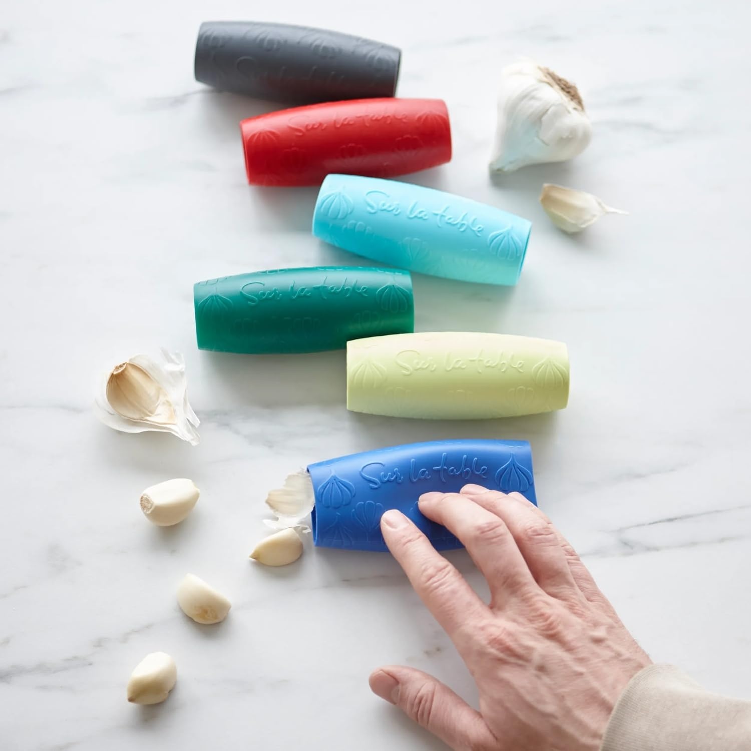 image:imageSur La Table Garlic Roller Silicone Tube Garlic Peeler for Fast HandsFree Skin RemovalCitrus