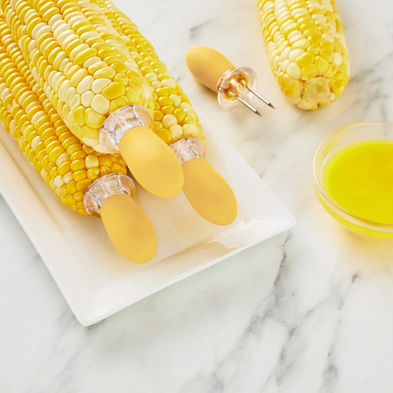 image:imageSur La Table Interlocking Corn Holders Set of 4 Yellow