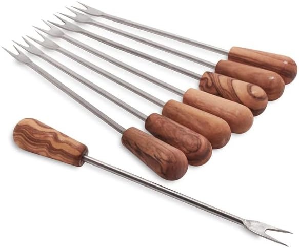 image:imageSur La Table Italian Olivewood Appetizer Picks Set Of 8 Brown