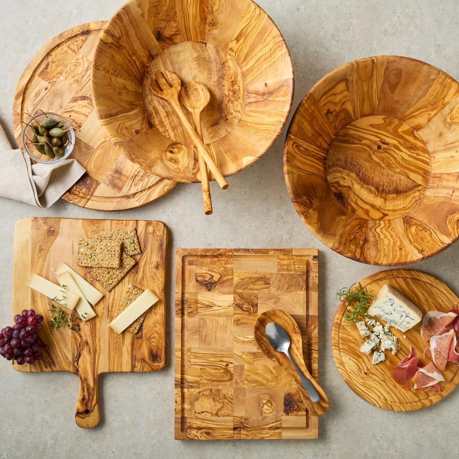 image:imageSur La Table Italian Olivewood Endgrain Rectangular Cheese Board