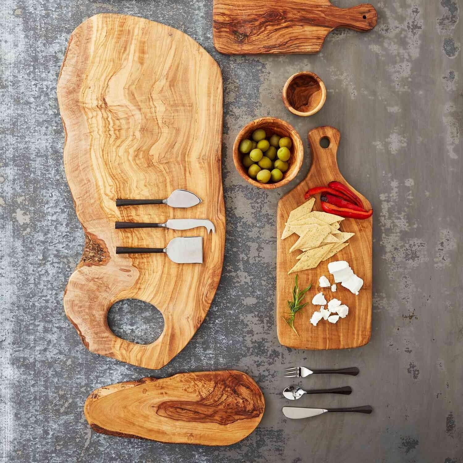image:imageSur La Table Italian Olivewood Slice Serving Board TanTan