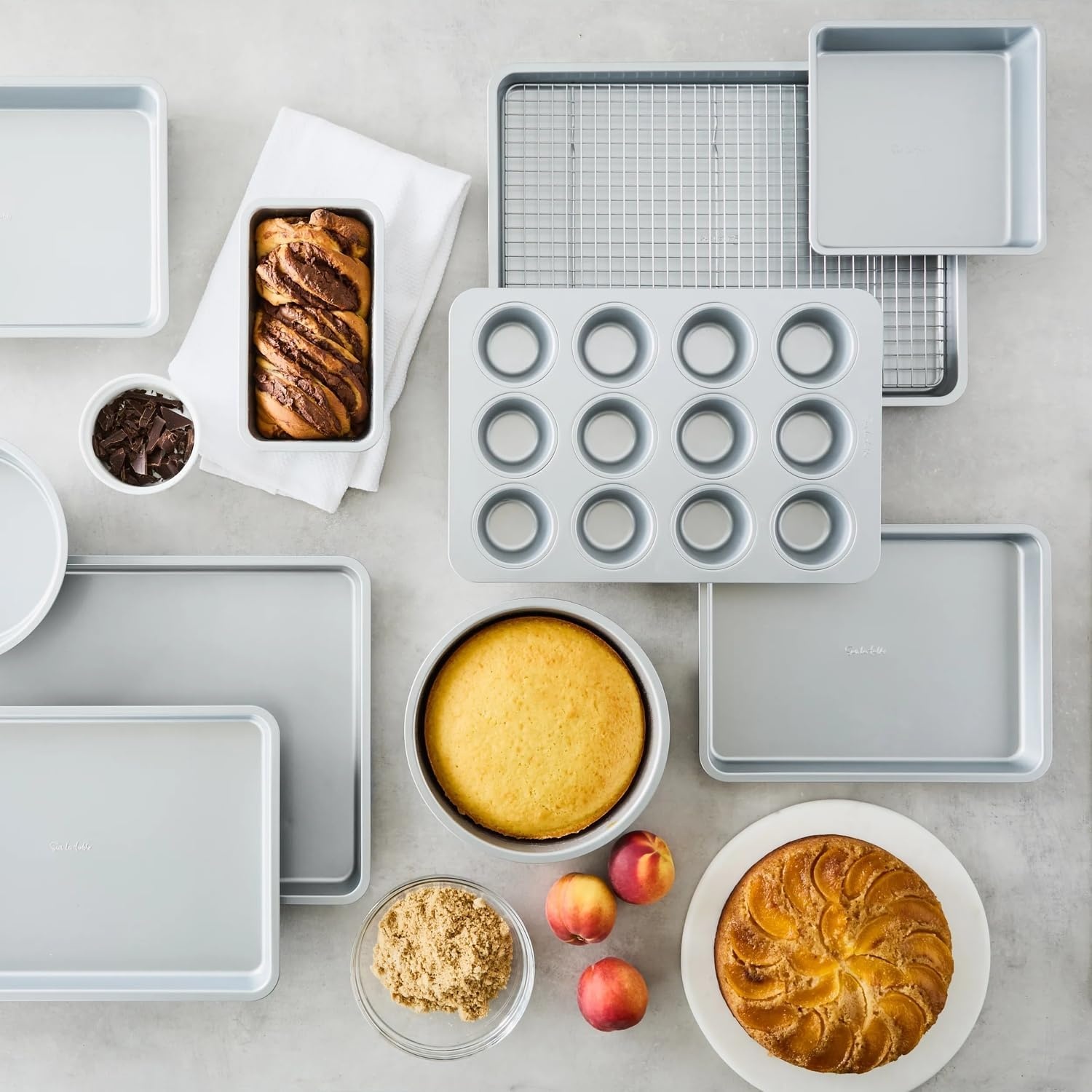 image:imageSur La Table Jelly Roll Pan 1575 x 1075 Aluminized Steel Baking Sheet with Nonstick Silicone Coating Rolled Rims to Resist Warping Durable amp EasyRelease for Cookies Cakes amp More