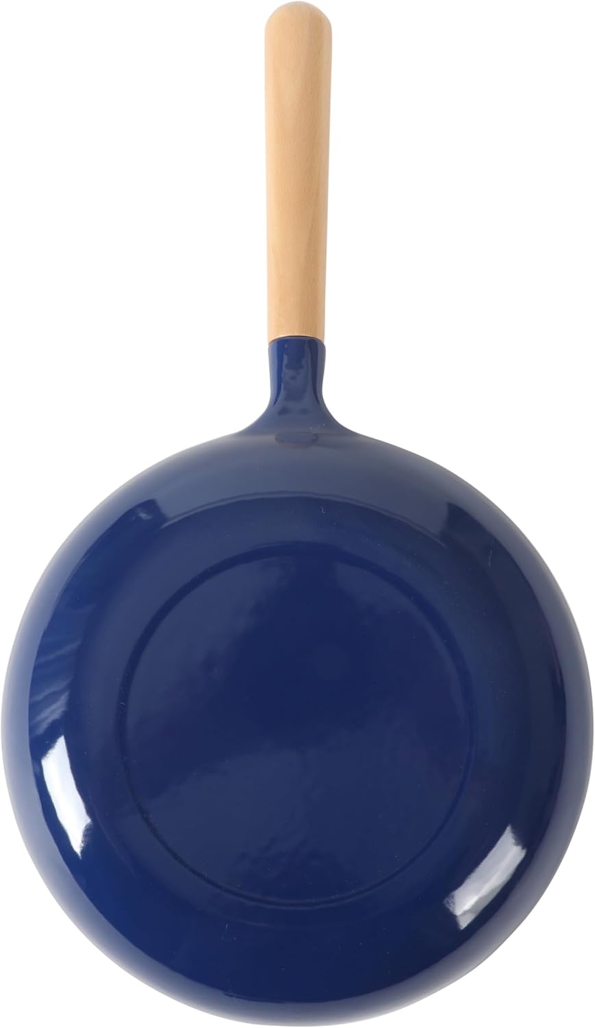 image:imageSur La Table Kitchen Essential Main Canteen 95 PreSeasoned Cast Iron Skillet wWood Handle Natural Nonstick Lightweight Frying Pan for Searing Sauting amp Everyday Cooking Juniper GreenBlue Skillet