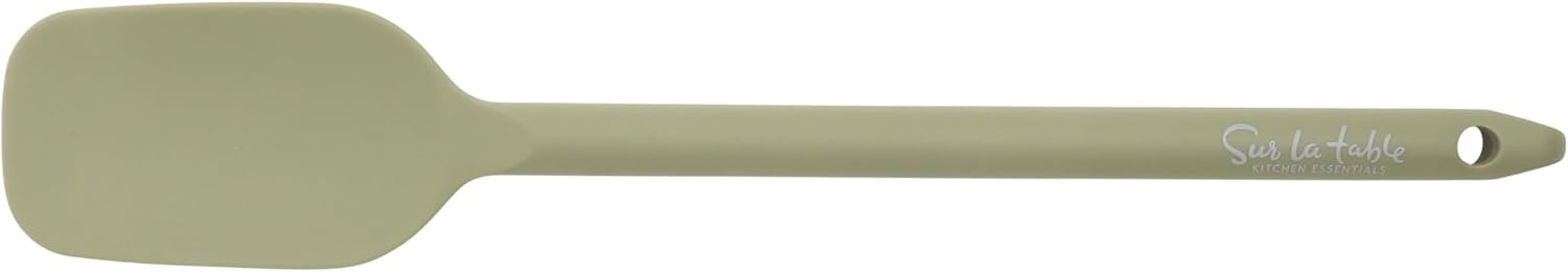 image:imageSur La Table Kitchen Essential Mealcraft Silicone Slotted Turner TaupeJuniper Green Silicone
