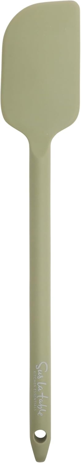 image:imageSur La Table Kitchen Essential Mealcraft Silicone Slotted Turner TaupeJuniper Green Silicone