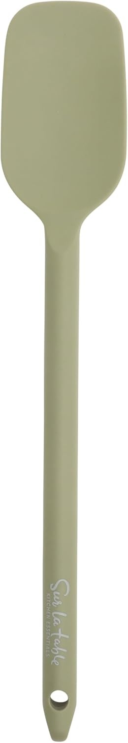 image:imageSur La Table Kitchen Essential Mealcraft Silicone Slotted Turner TaupeJuniper Green Silicone