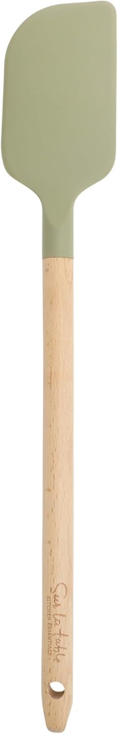 image:imageSur La Table Kitchen Essential Mealcraft Silicone Slotted Turner TaupeJuniper Green SiliconeBeechwood