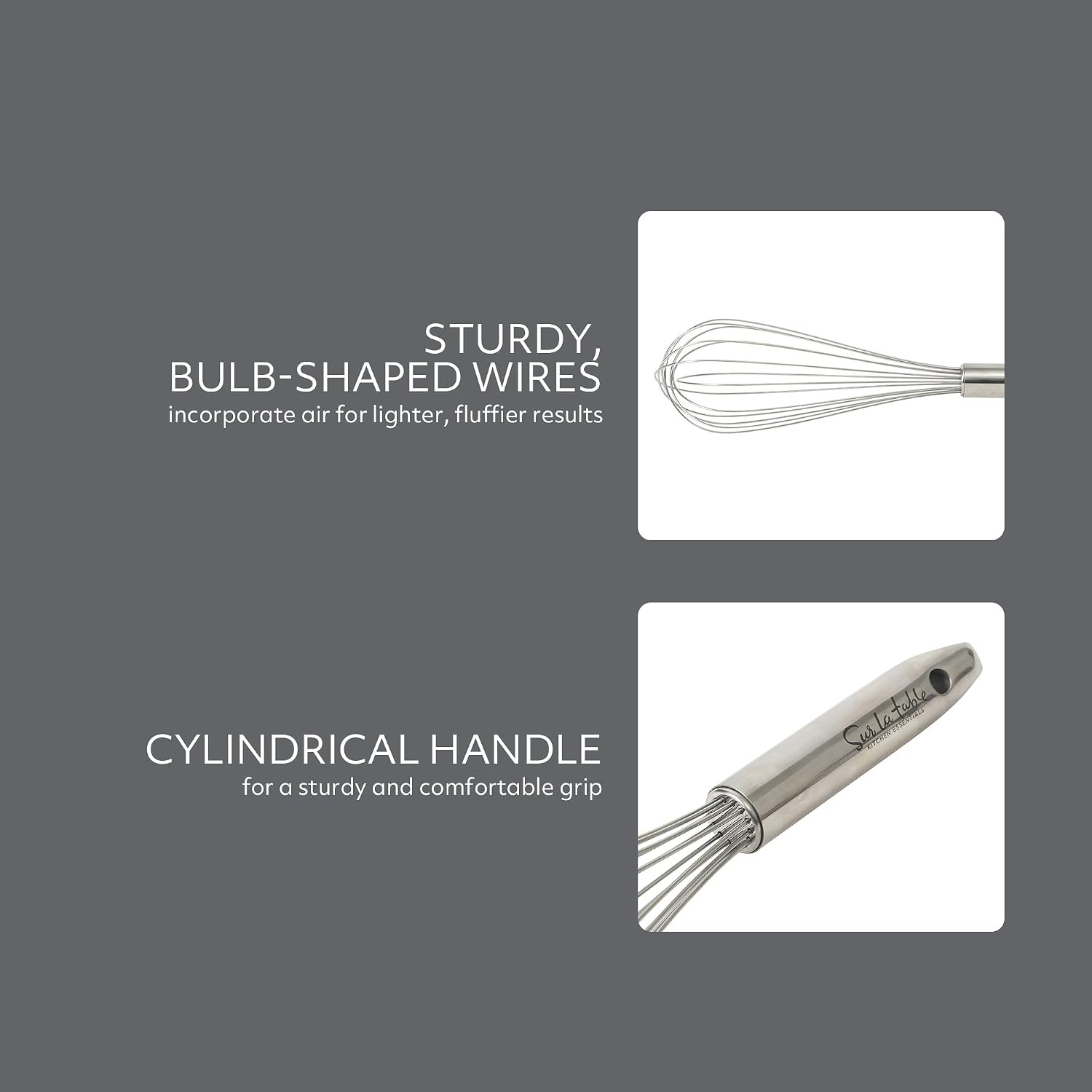 image:imageSur La Table Kitchen Essential Steelhaus 1 Piece 12 Stainlees Steel Balloon WhiskSteelhaus Stainless Steel
