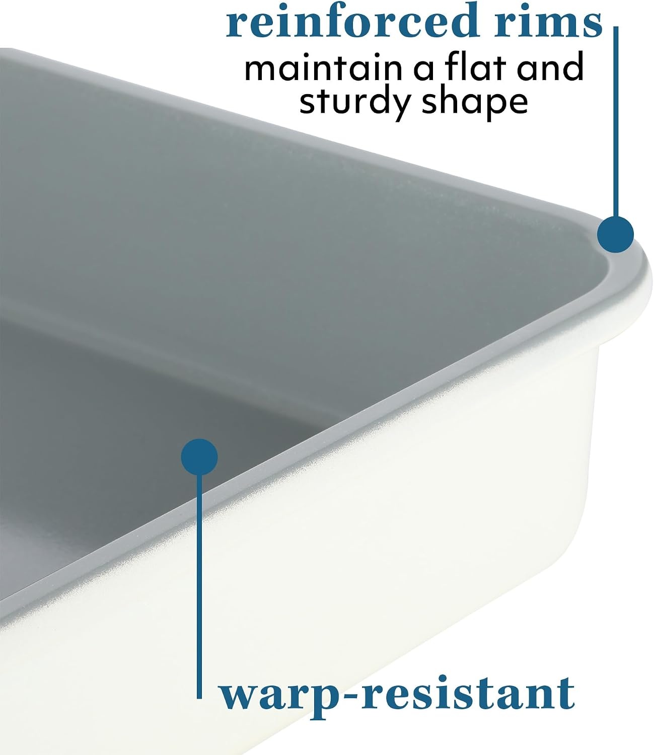 image:imageSur La Table Kitchen Essentials Bake Sale 13 X 9 Inch PFOA PFAS PTFE Free Nonstick CookieBaking Sheet Linen WhiteLinen White