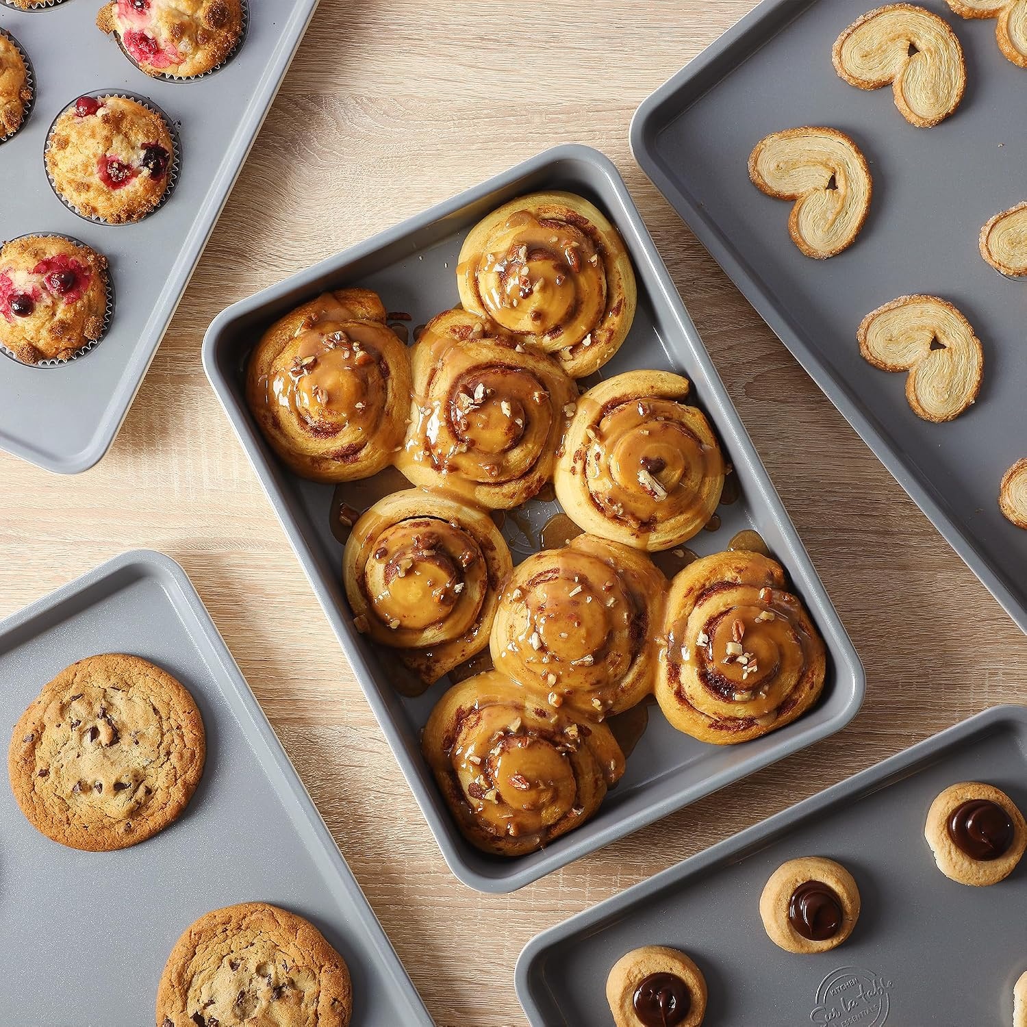 image:imageSur La Table Kitchen Essentials Bake Sale 13 X 9 Inch PFOA PFAS PTFE Free Nonstick CookieBaking Sheet Linen WhiteLinen White