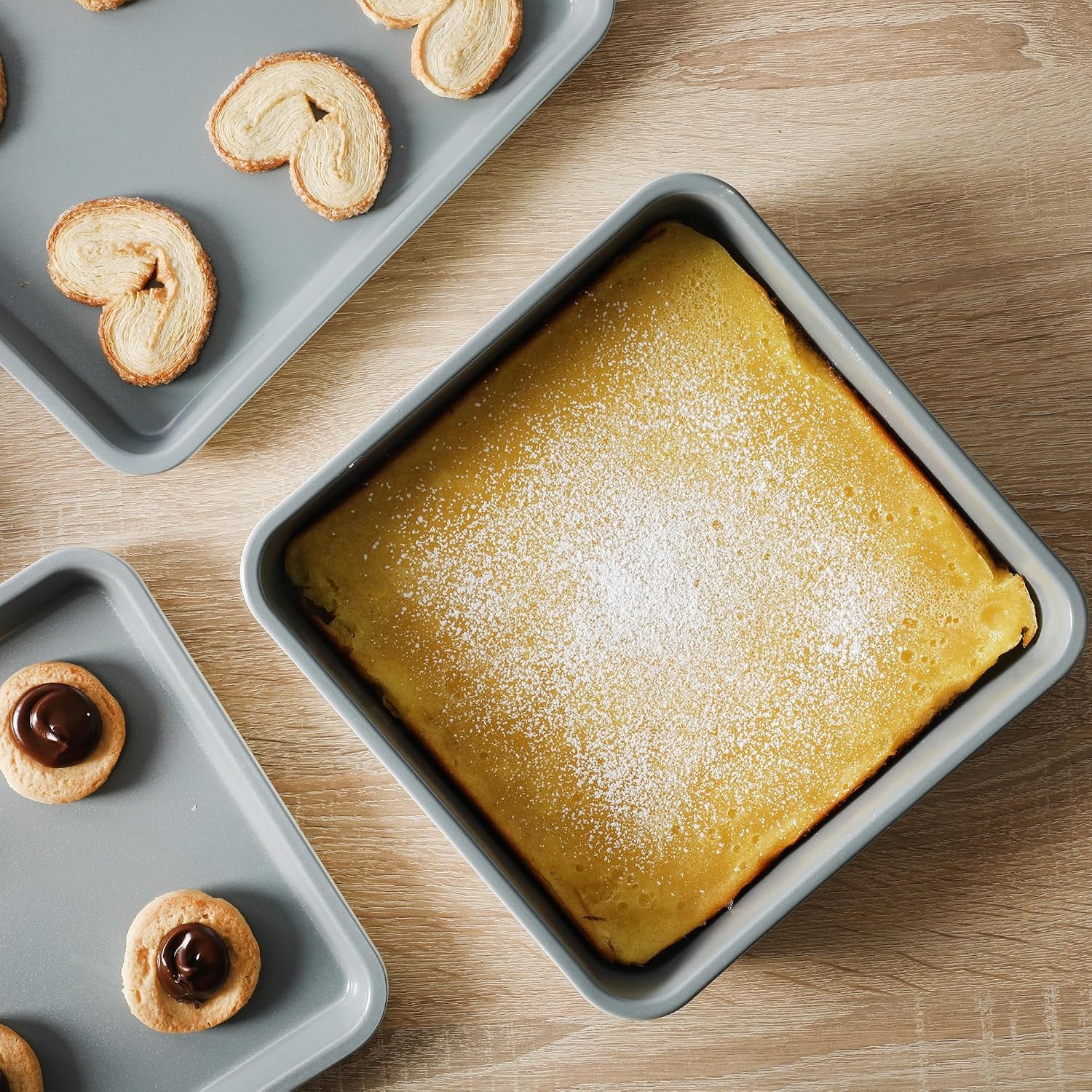 image:imageSur La Table Kitchen Essentials Bake Sale 13 X 9 Inch PFOA PFAS PTFE Free Nonstick CookieBaking Sheet Linen WhiteLinen White