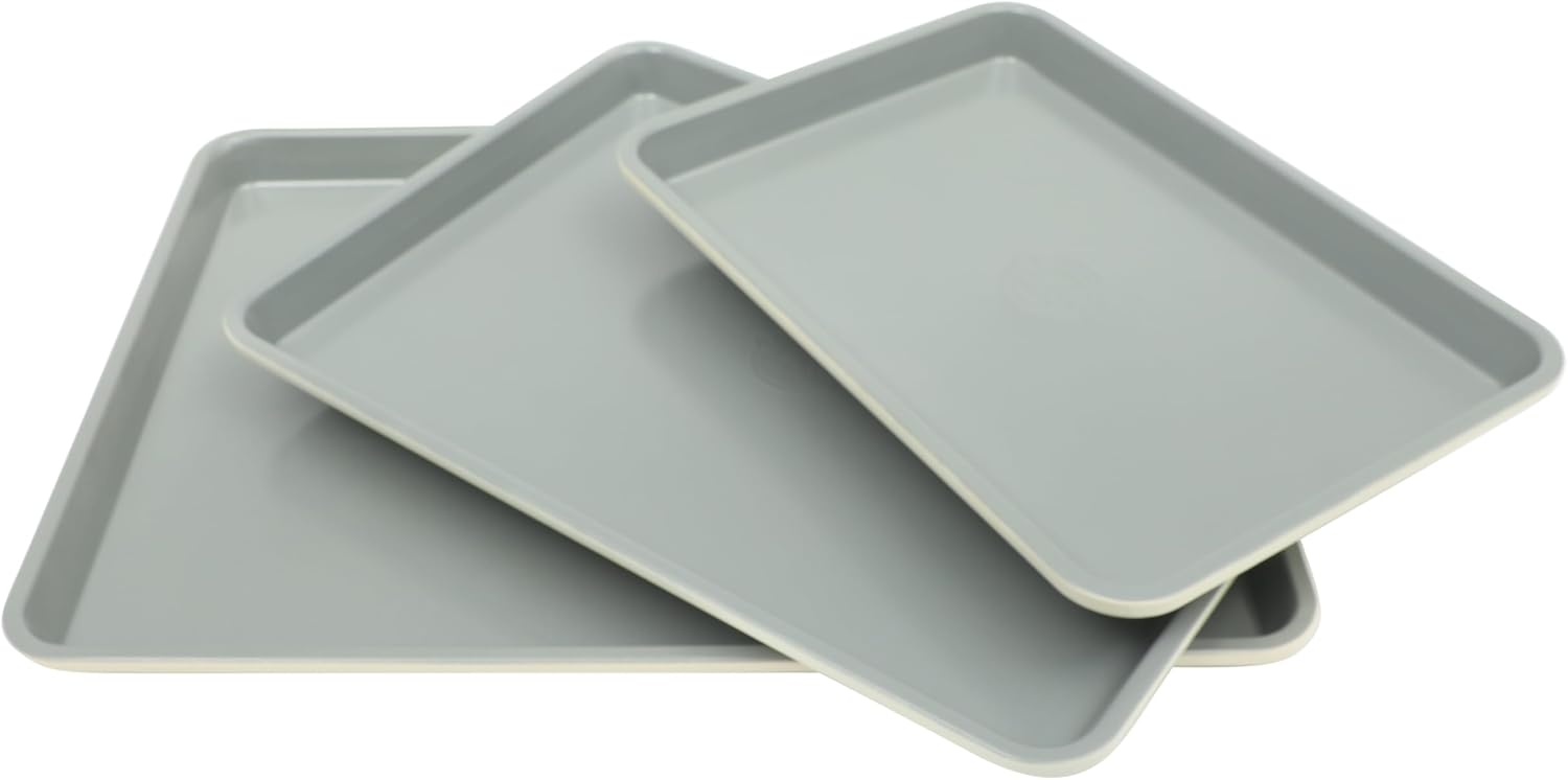 image:imageSur La Table Kitchen Essentials Bake Sale 13 X 9 Inch PFOA PFAS PTFE Free Nonstick CookieBaking Sheet Linen WhiteLinen White