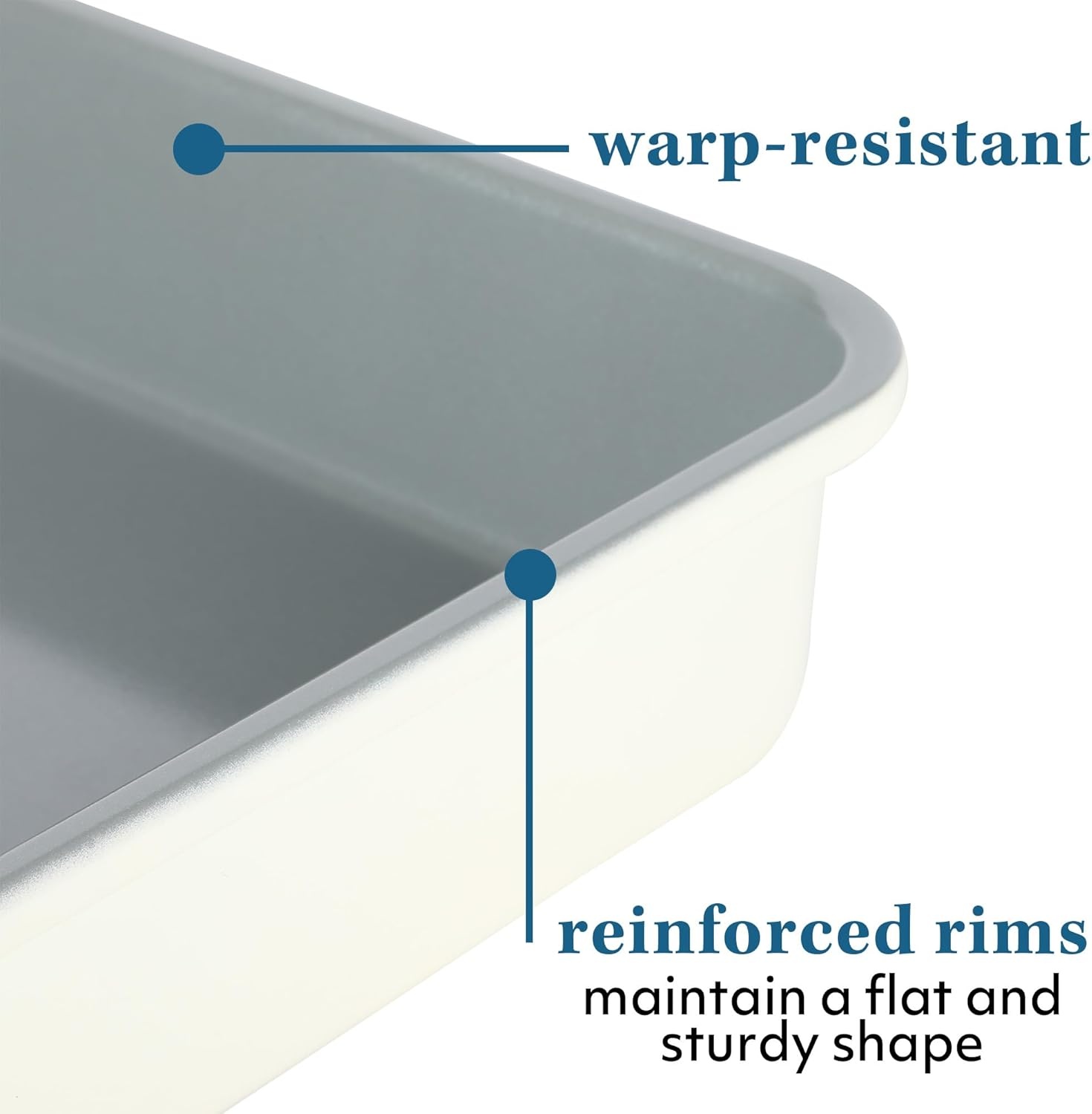 image:imageSur La Table Kitchen Essentials Bake Sale 13 X 9 Inch PFOA PFAS PTFE Free Nonstick CookieBaking Sheet Linen WhiteLinen White
