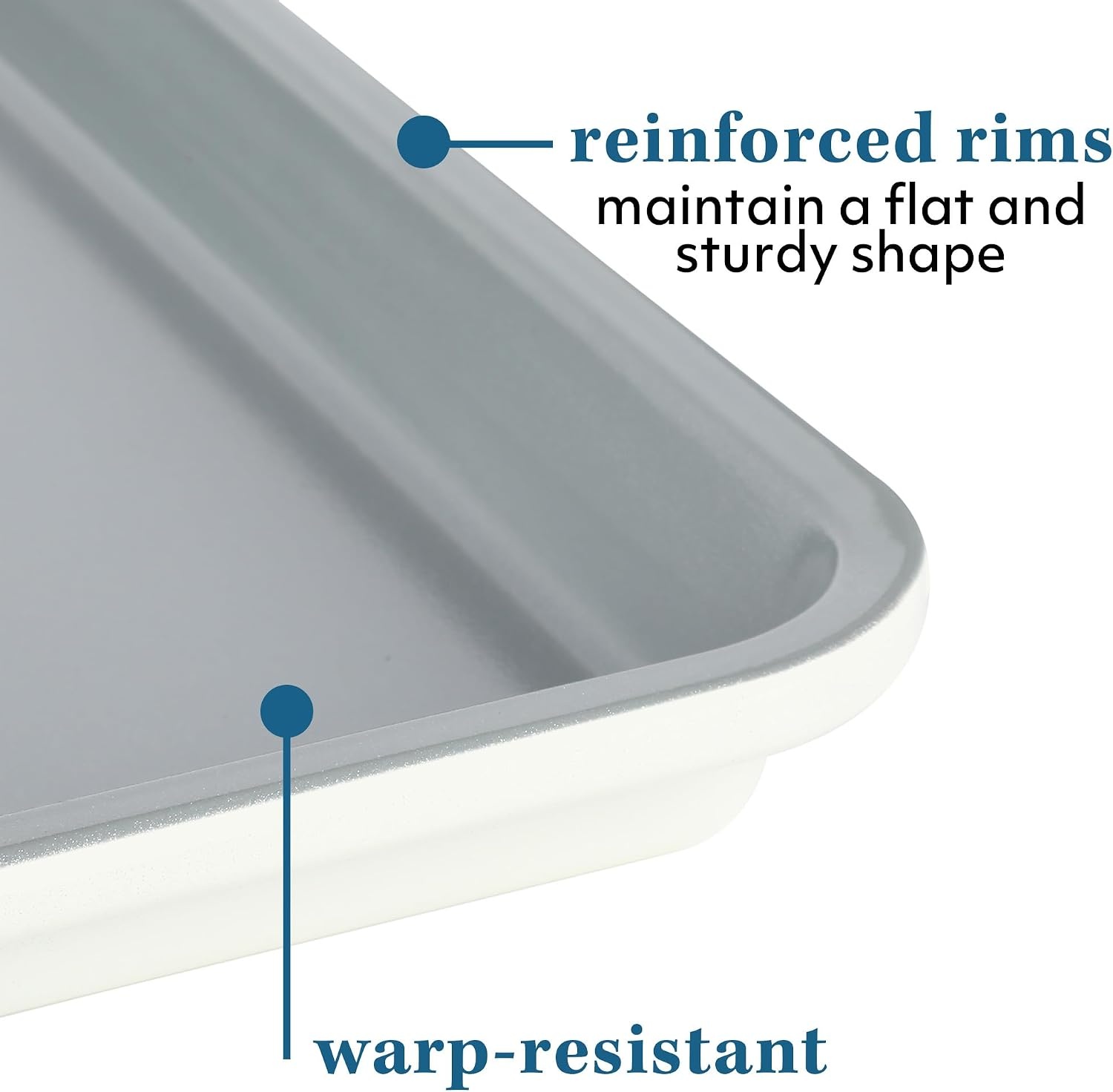image:imageSur La Table Kitchen Essentials Bake Sale 13 X 9 Inch PFOA PFAS PTFE Free Nonstick CookieBaking Sheet Linen WhiteLinen White
