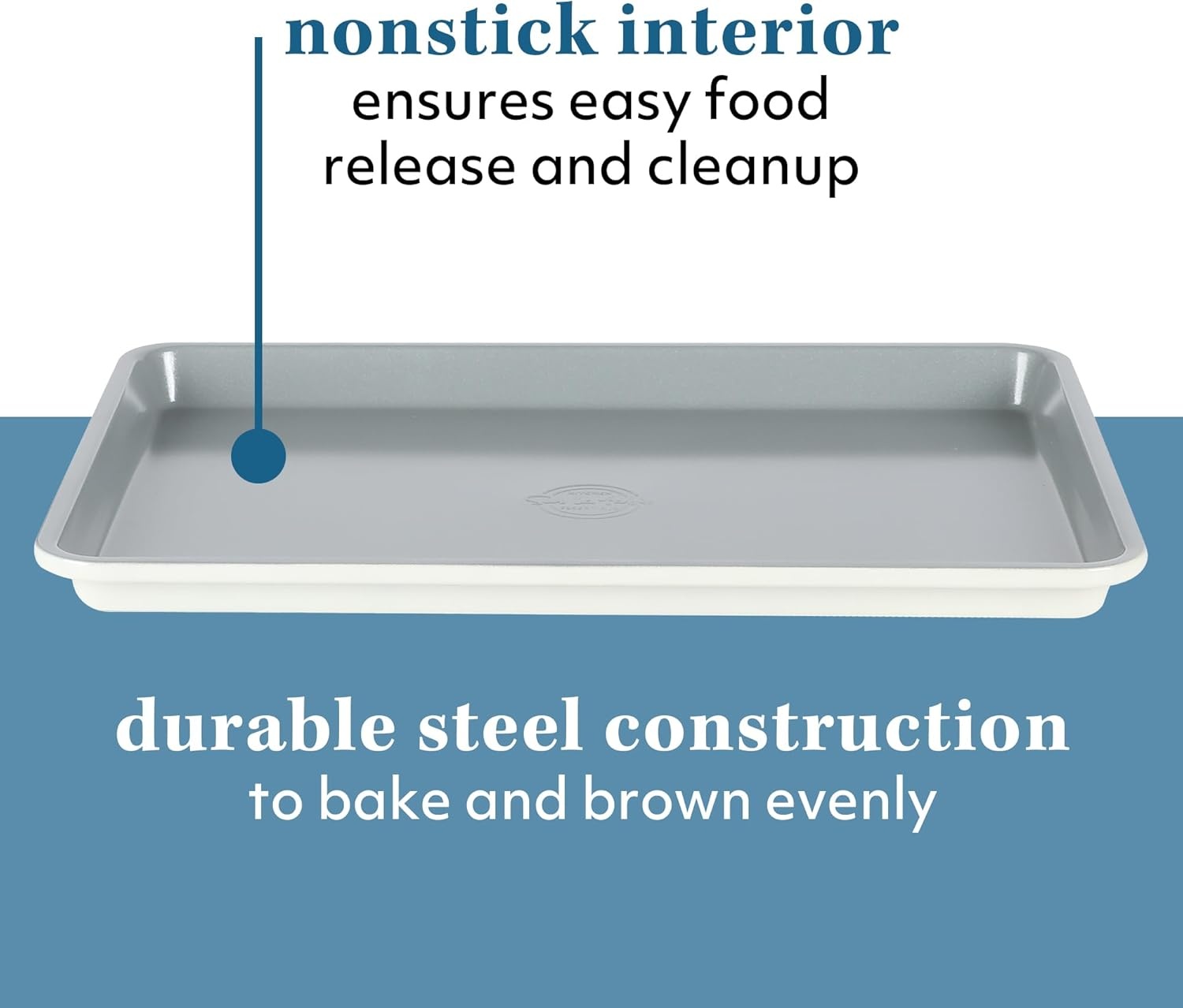 image:imageSur La Table Kitchen Essentials Bake Sale 13 X 9 Inch PFOA PFAS PTFE Free Nonstick CookieBaking Sheet Linen WhiteLinen White