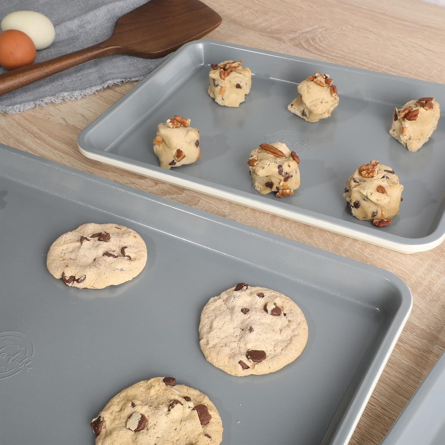image:imageSur La Table Kitchen Essentials Bake Sale 13 X 9 Inch PFOA PFAS PTFE Free Nonstick CookieBaking Sheet Linen WhiteLinen White