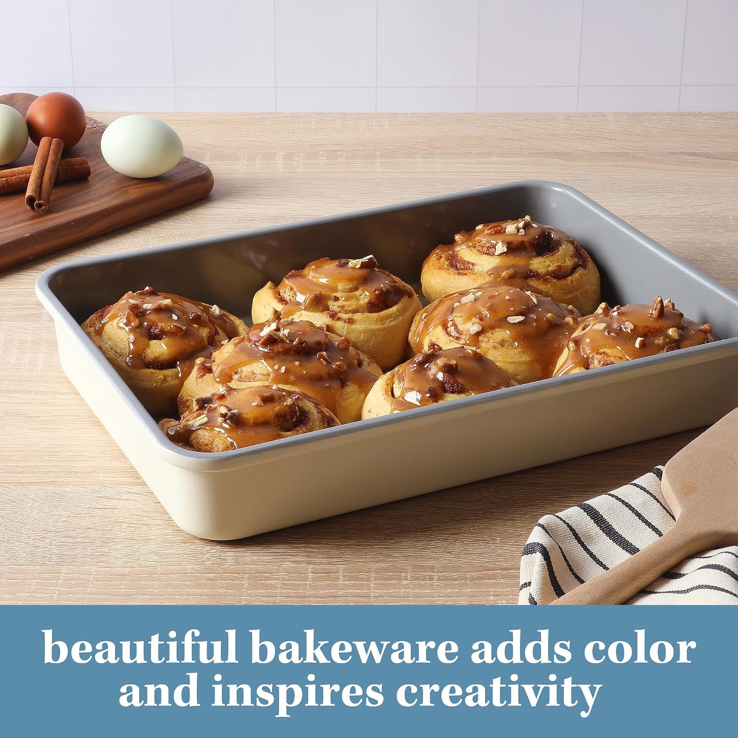 image:imageSur La Table Kitchen Essentials Bake Sale 13 X 9 Inch PFOA PFAS PTFE Free Nonstick CookieBaking Sheet Linen WhiteLinen White