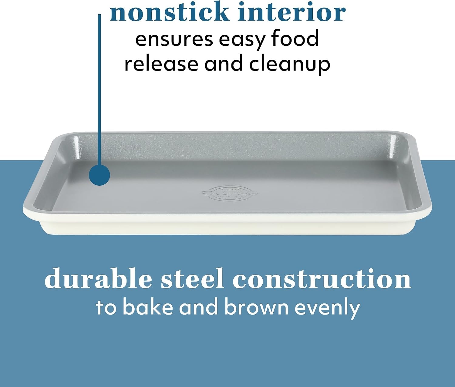 image:imageSur La Table Kitchen Essentials Bake Sale 13 X 9 Inch PFOA PFAS PTFE Free Nonstick CookieBaking Sheet Linen WhiteLinen White