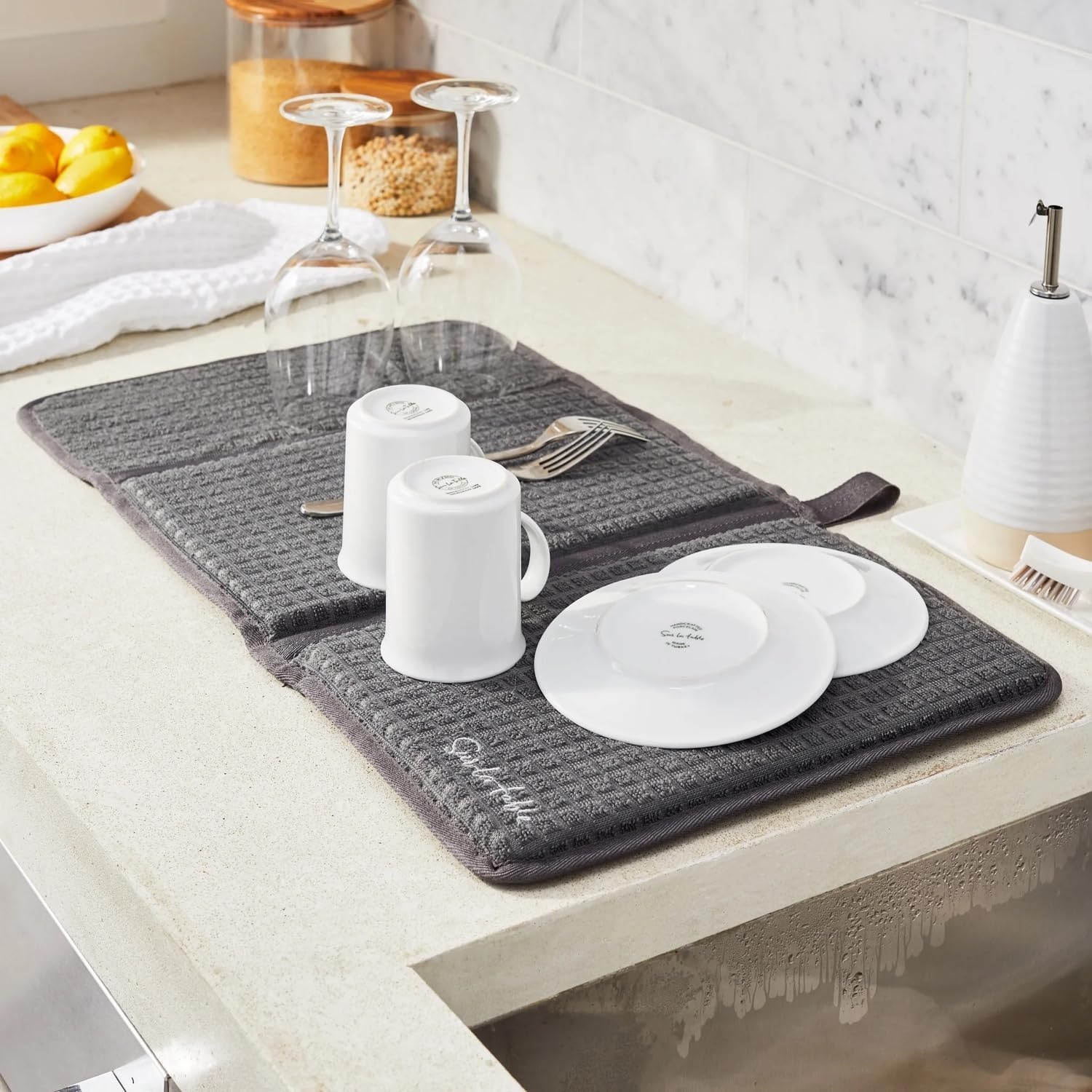 image:imageSur La Table Microfiber Dish Drying Mat Black