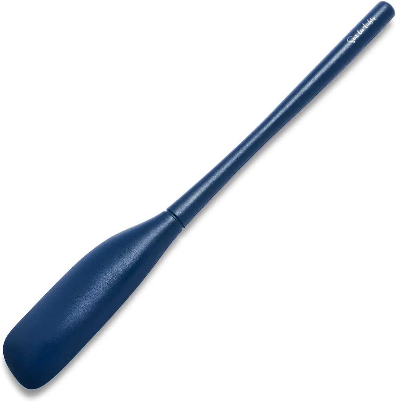 image:imageSur La Table Narrow Silicone Jar Scraper Flexible HighGrade Silicone Head with Nylon Handle for Jars and Deep ContainersBlue