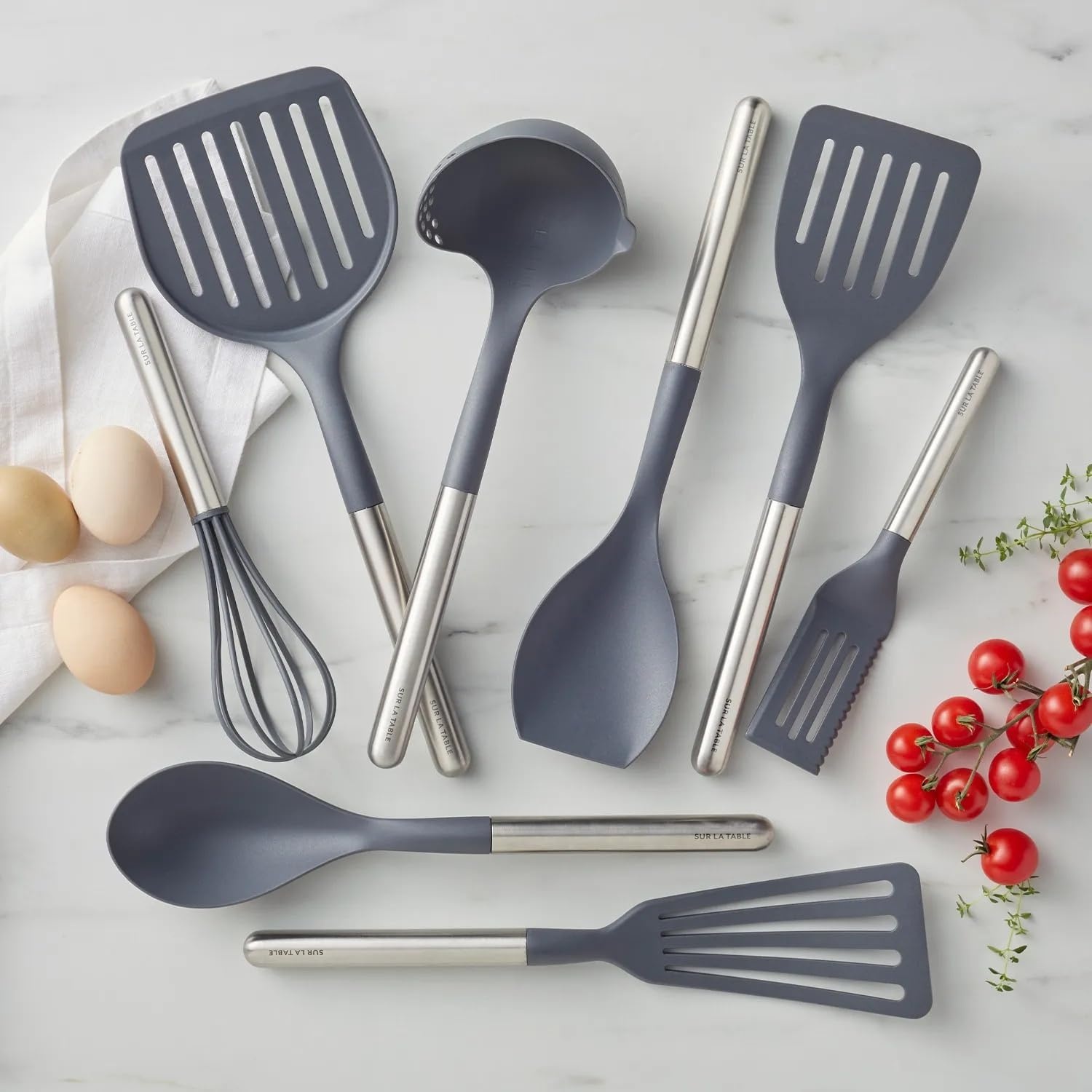 image:imageSur La Table Nonstick Large Pancake Turner Wide Flexible Nonstick Spatula for Flipping Pancakes Omelets and Large Foods