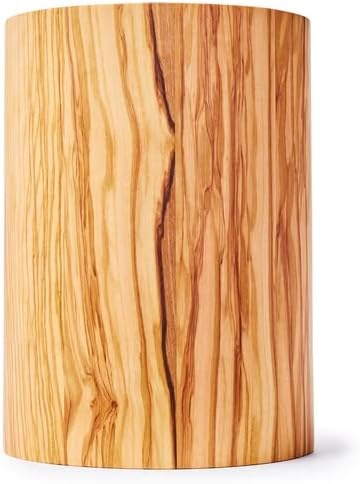 image:imageSur La Table Olivewood Utensil Crock Handcrafted Italian Olivewood Countertop Organizer for Spatulas Spoons and Cooking Tools