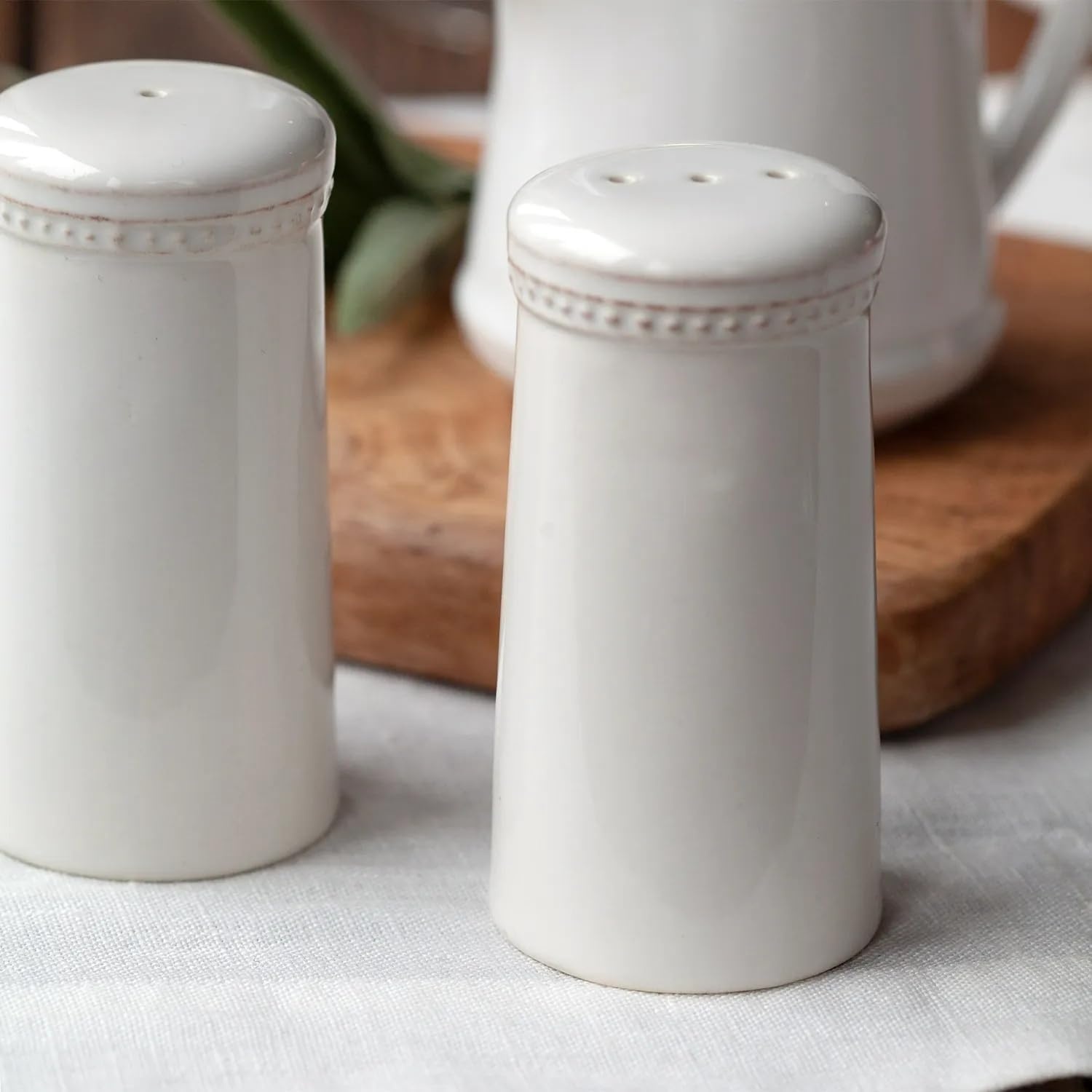 image:imageSur La Table Pearl Stoneware Shaker Set White