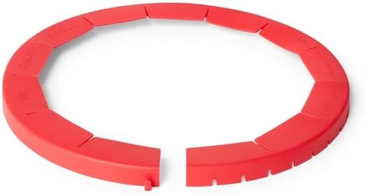 image:imageSur La Table Pie Crust Shield Red Adjustable Silicone Shield for Protecting Pie Crust Edges During Baking