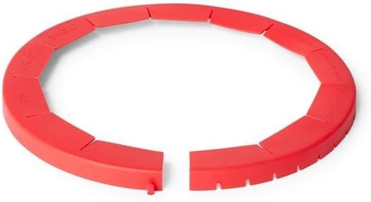 image:imageSur La Table Pie Crust Shield Red Adjustable Silicone Shield for Protecting Pie Crust Edges During Baking