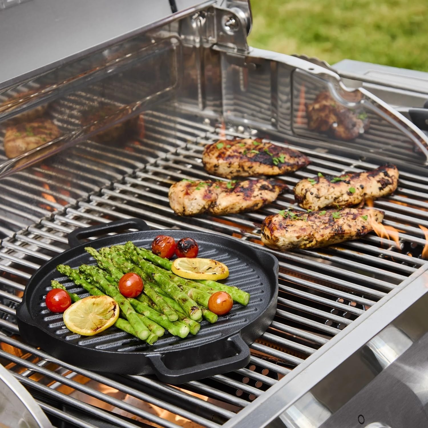 image:imageSur La Table Reversible Cast Iron Griddle Pan Black