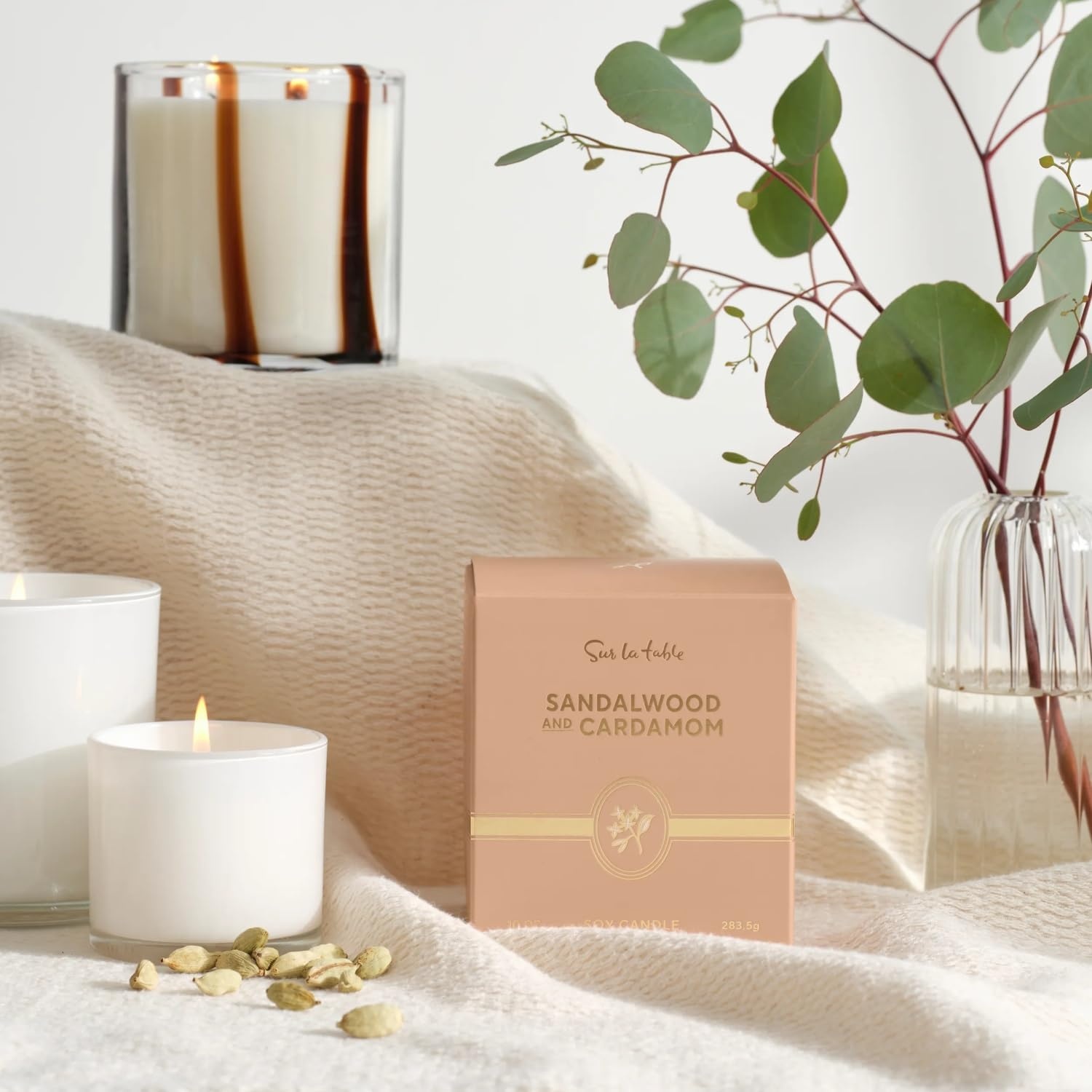 image:imageSur La Table Sandalwood amp Cardamom Candle HandPoured Soy Blend with Warm Woody Sandalwood and Spiced Cardamom Fragrance