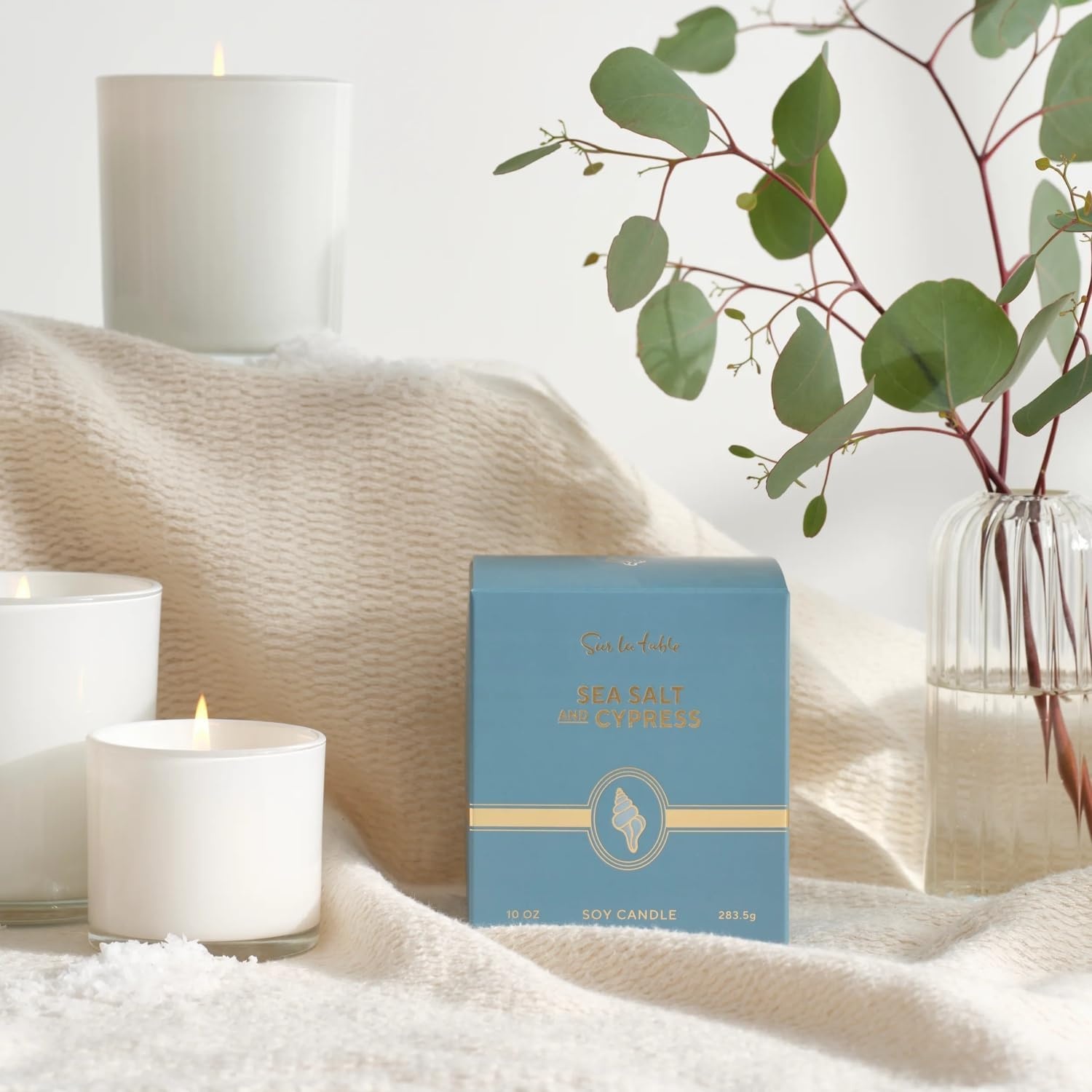image:imageSur La Table Sea Salt amp Cypress Candle White
