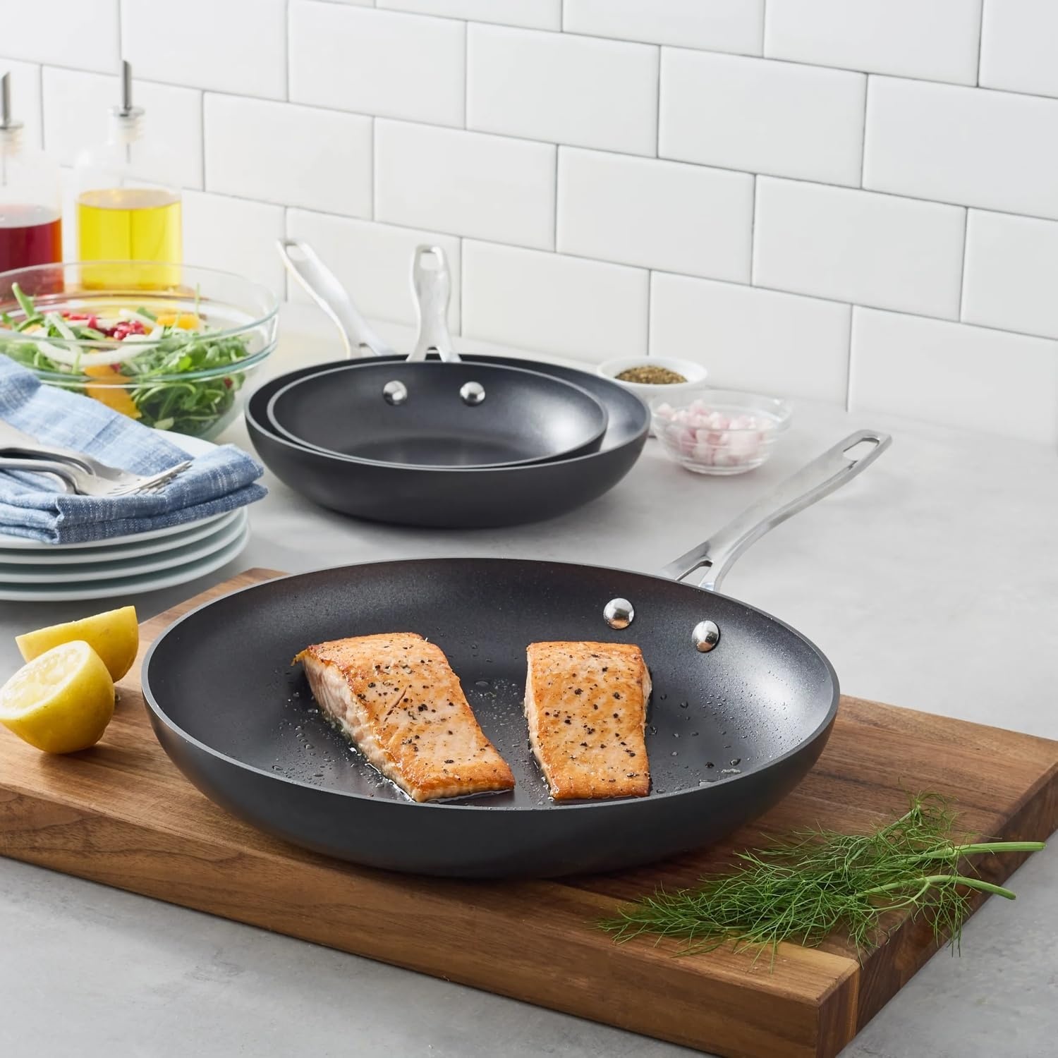 image:imageSur La Table Signature Hard Anodized Nonstick Skillet BlackBlack