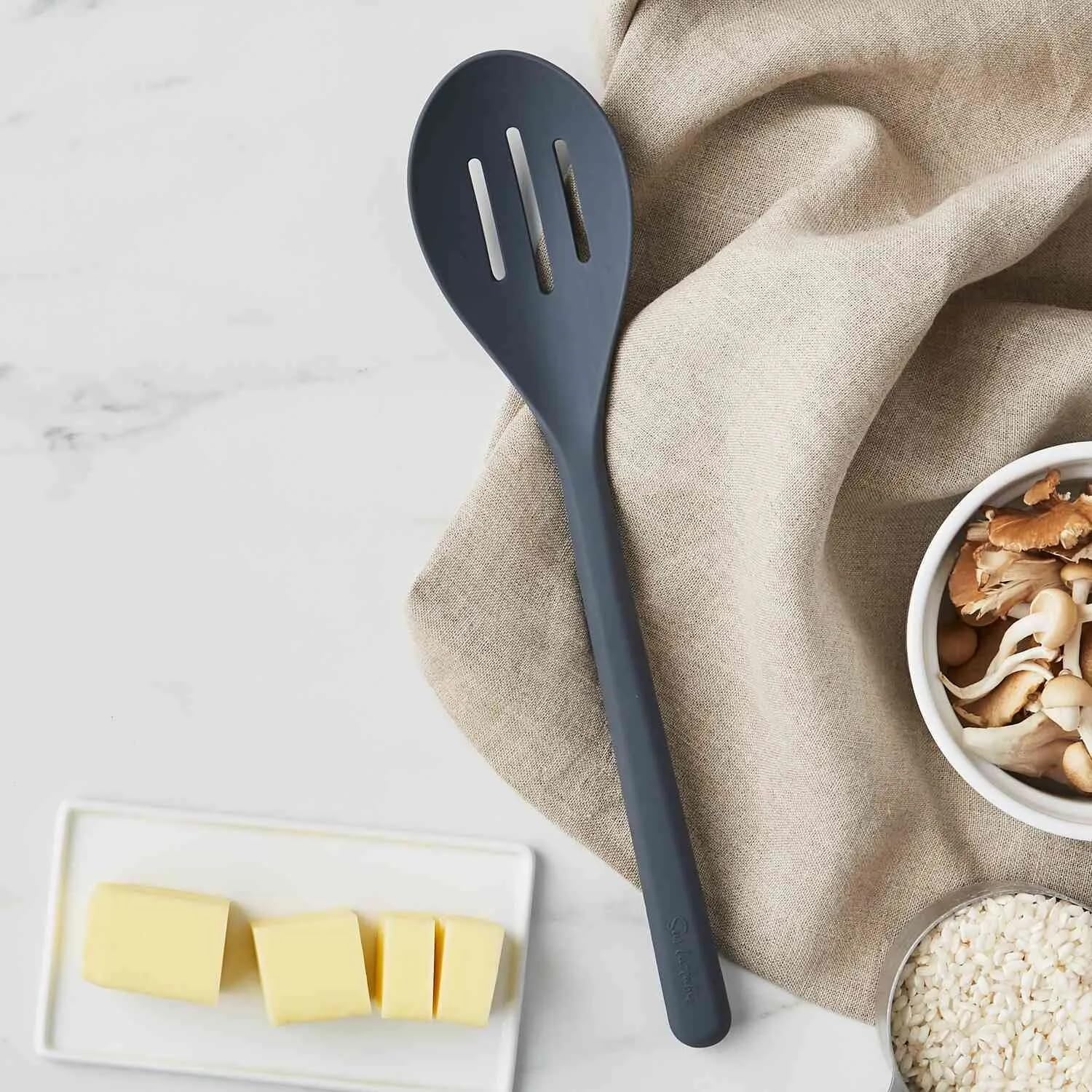 image:imageSur La Table Slotted Silicone Spoon GrayGray