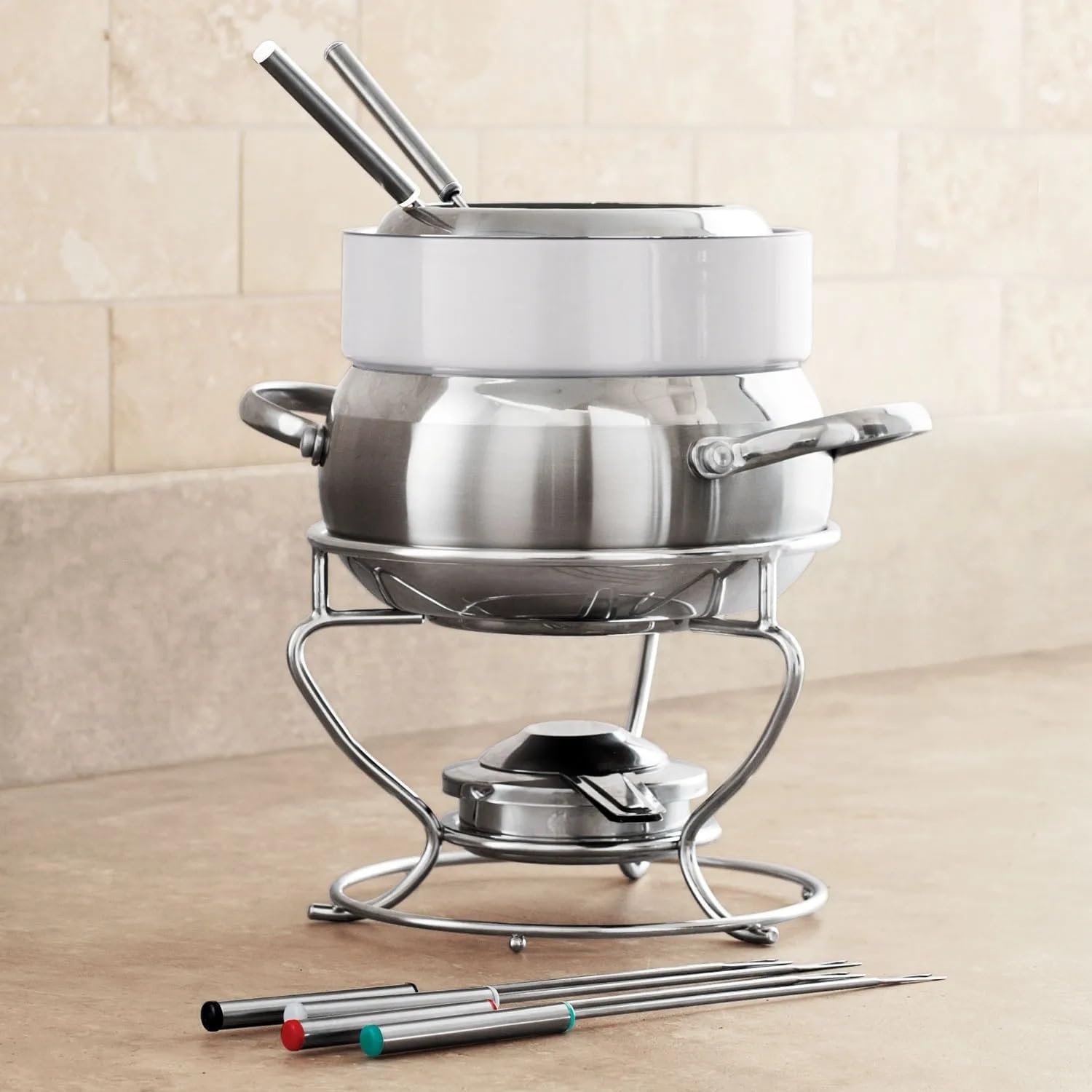 image:imageSur La Table Stainless Steel Fondue Silver